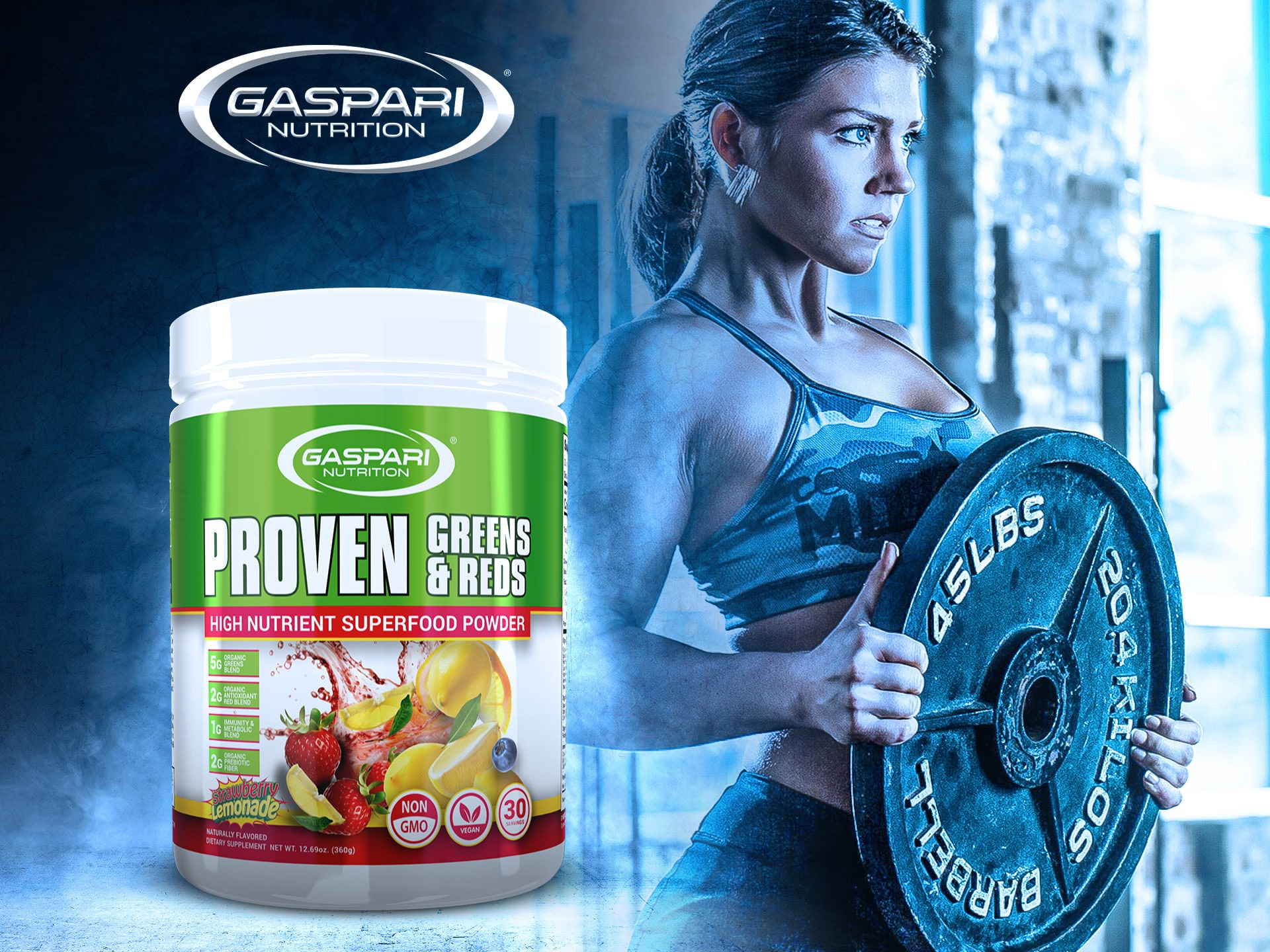 GASPARI NUTRITION Proven Greens & Reds - 2x 360g