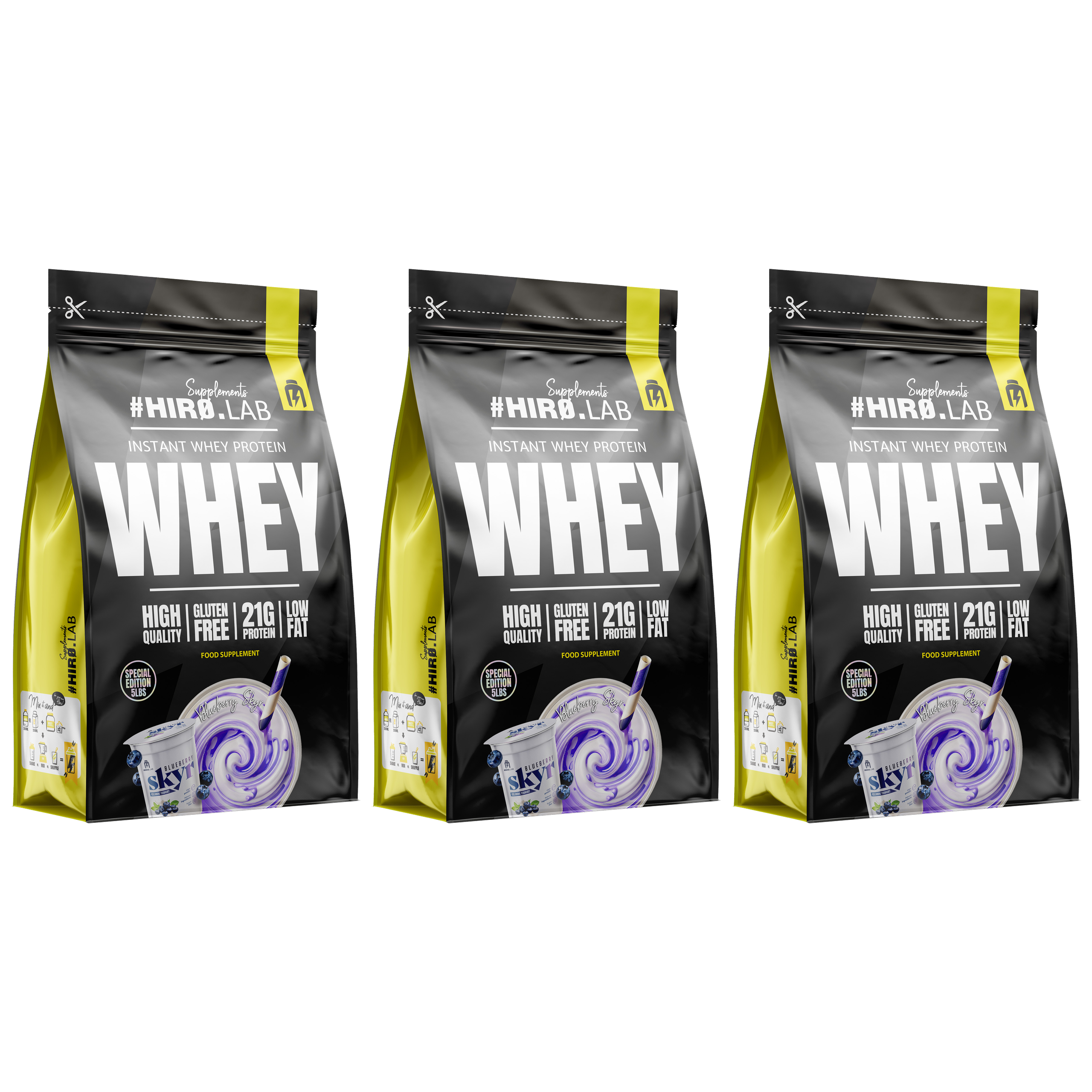 HIRO.LAB Instant Whey Protein LIMITED EDITION - 3x 2270g (5LBS)
