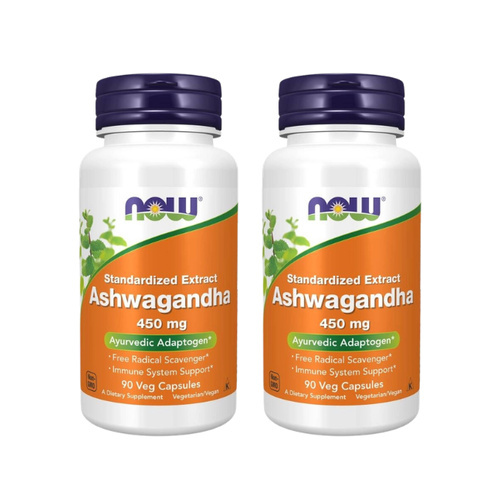 NOW Ashwagandha Extract 450mg - 2x 90vegcaps