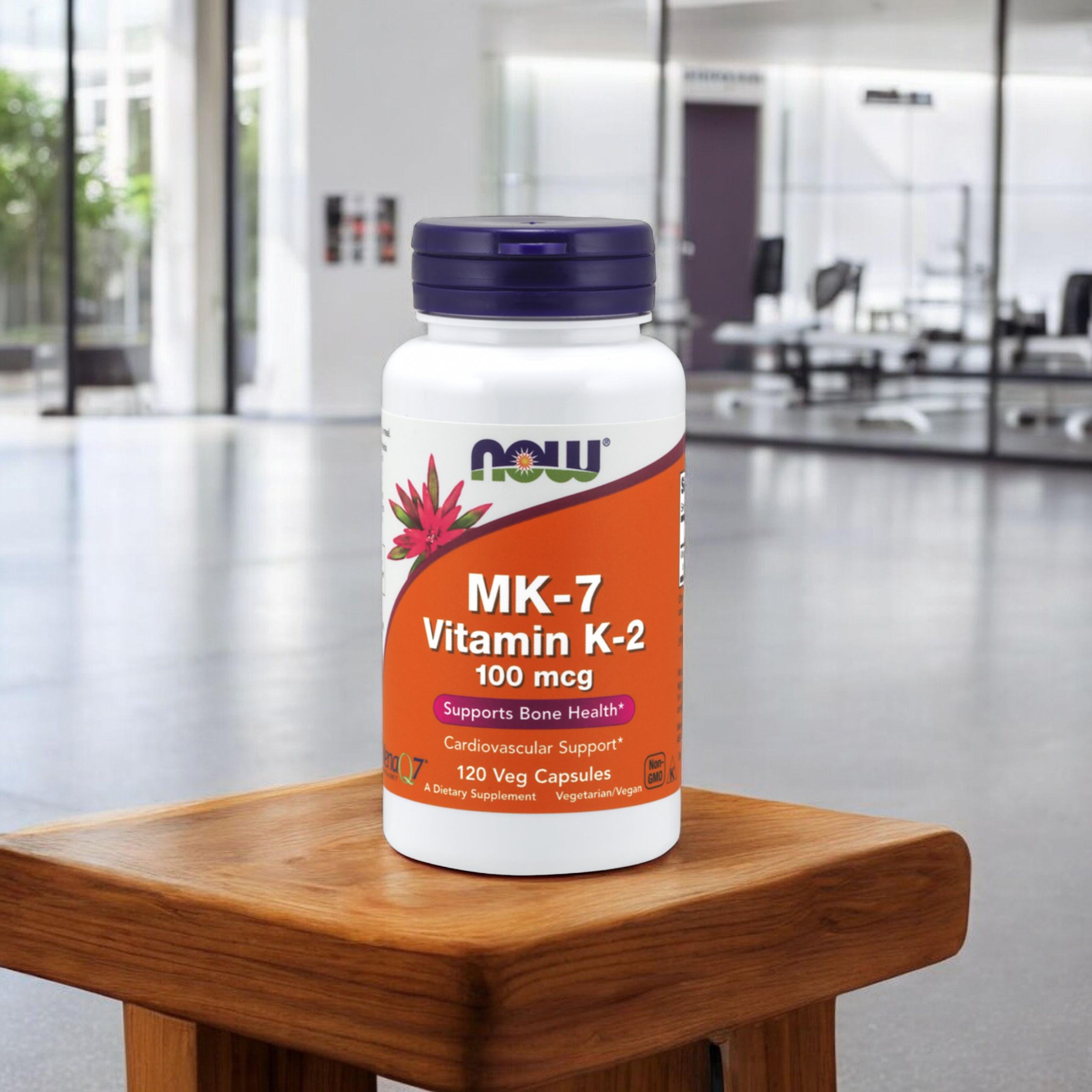 NOW Vitamin K-2 MK7 100mcg - 3x 120vcaps