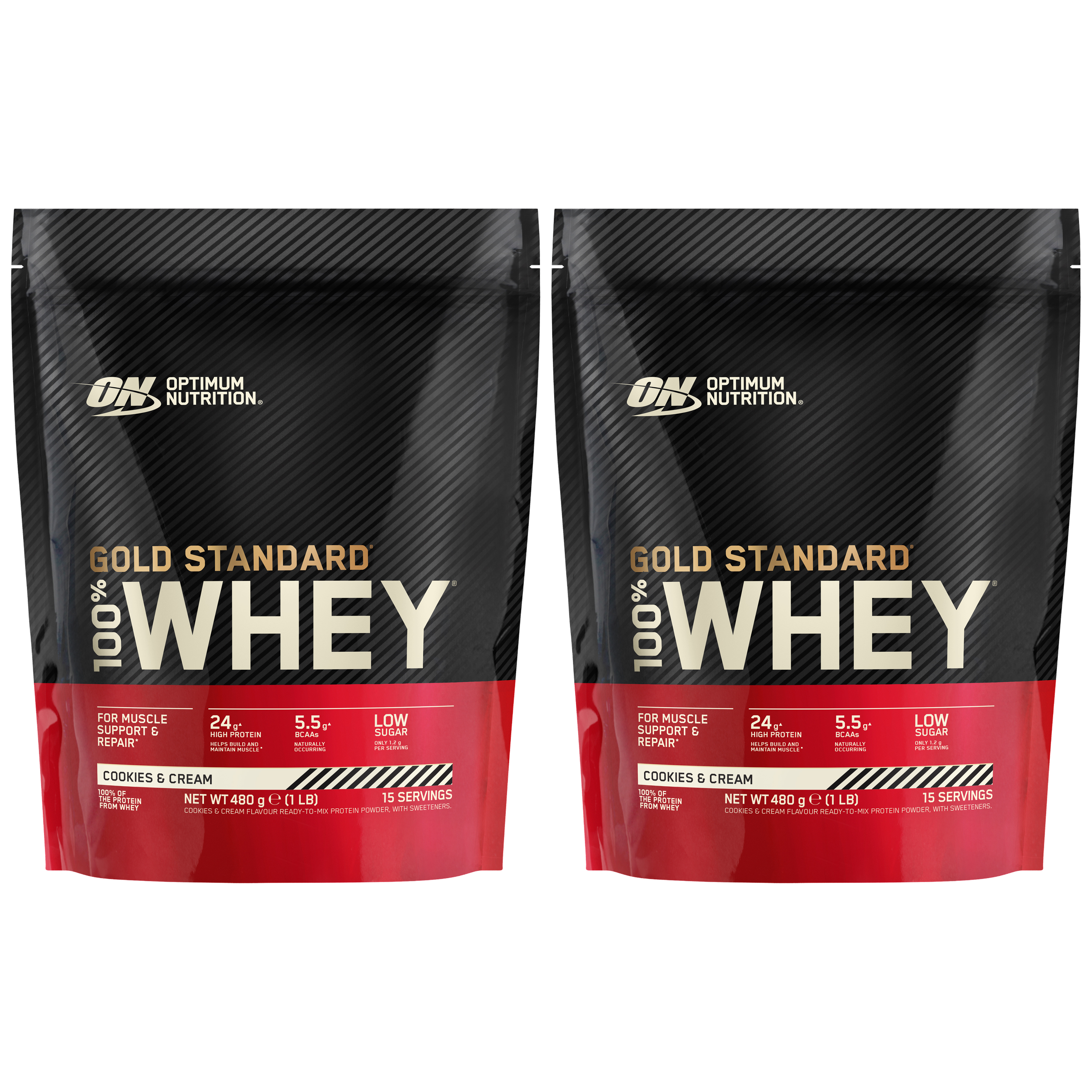 OPTIMUM NUTRITION Whey Gold Standard Bag - 2x 480g