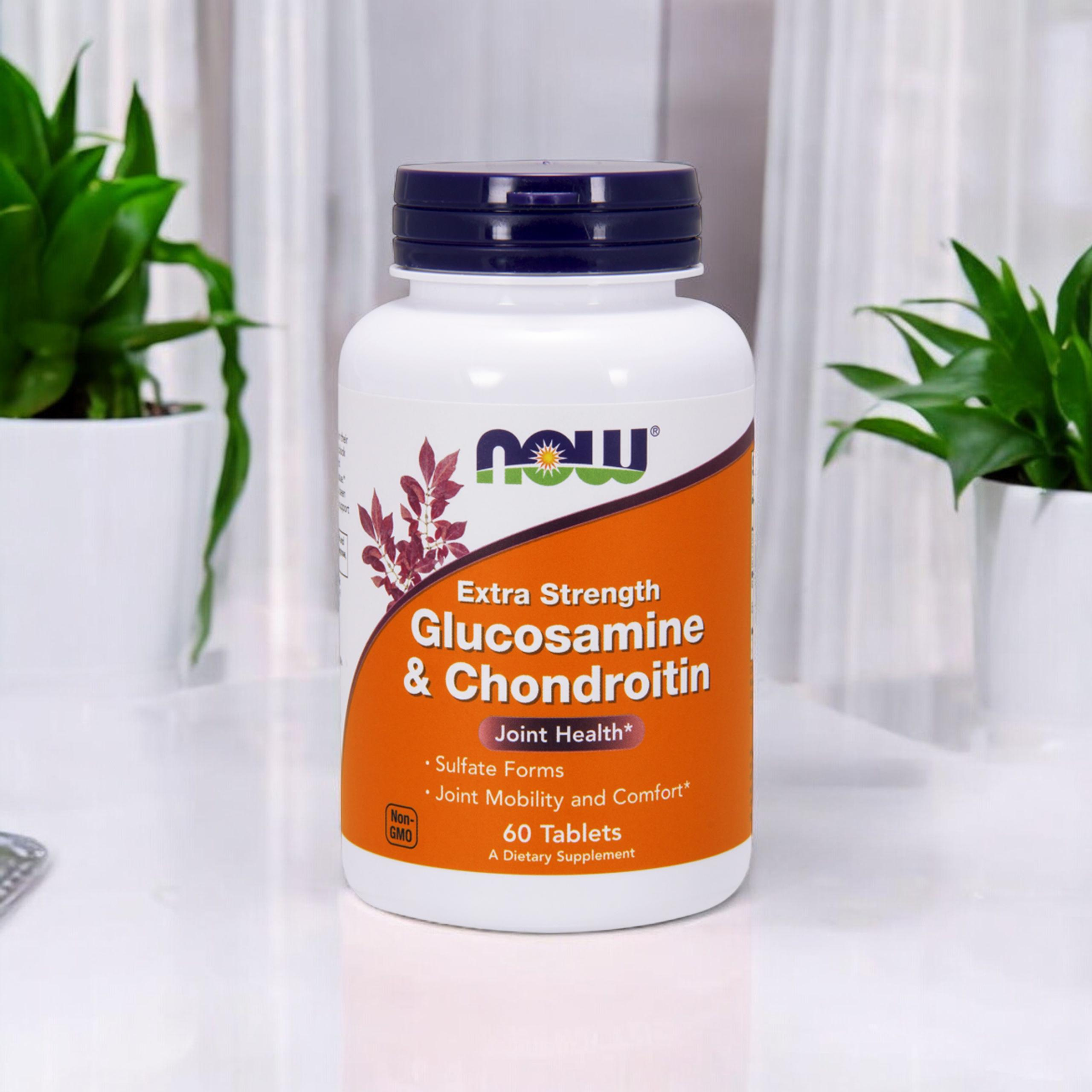 NOW Glucosamine & Chondroitin Sulfate Extra Strong - 2x 60tabs