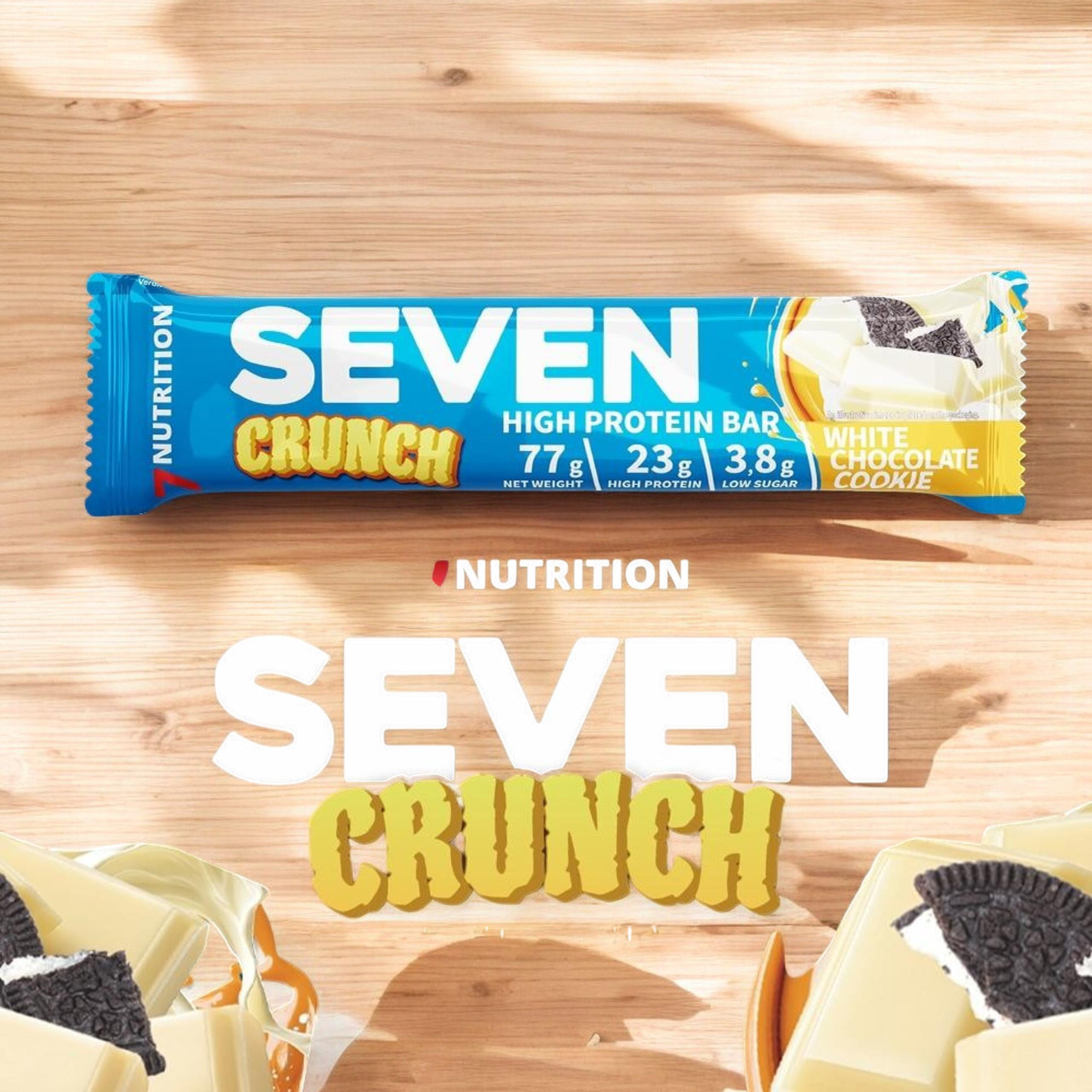 7 NUTRITION - Seven Crunch HP Bar - 12x 77g - White Chocolate Cookie