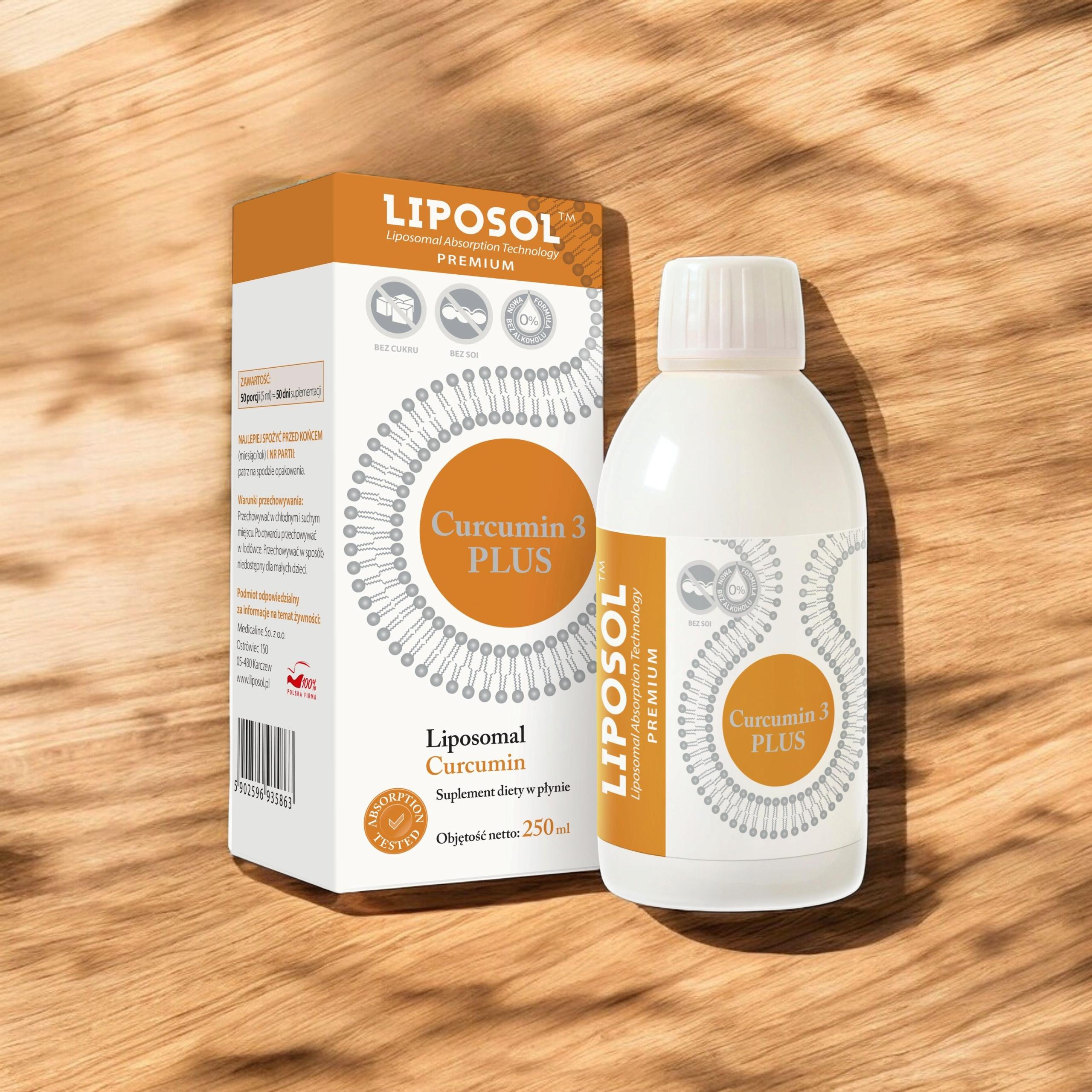 ALINESS - Liposol Curcumina 3 Plus Liposomalna - 2x 250ml