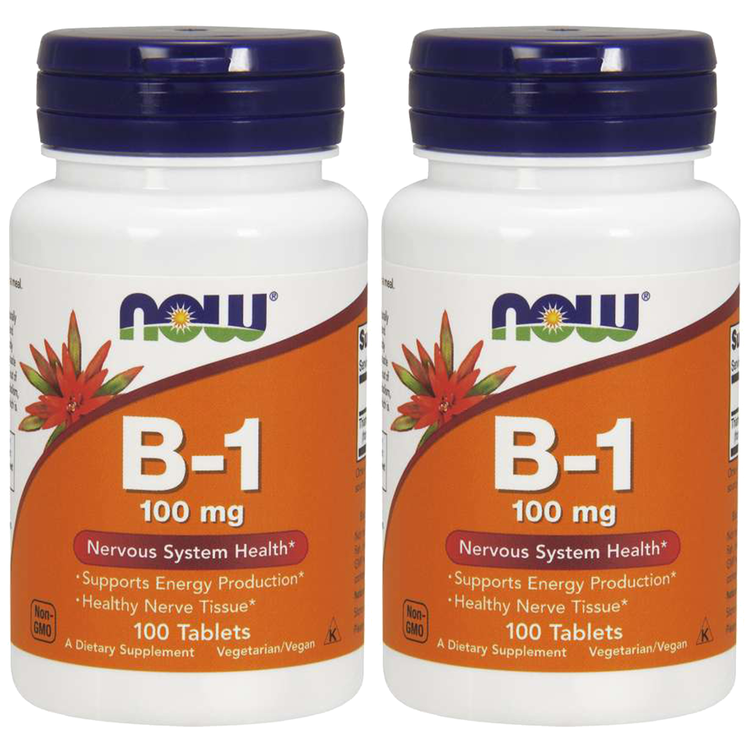 NOW Vitamin B-1 Thiamine 100mg - 2x 100tabs