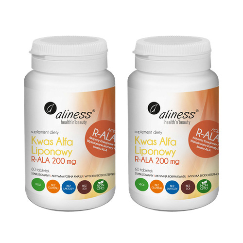 ALINESS - Alfa Liponowy R-ALA 200mg - 2x 60tabs.