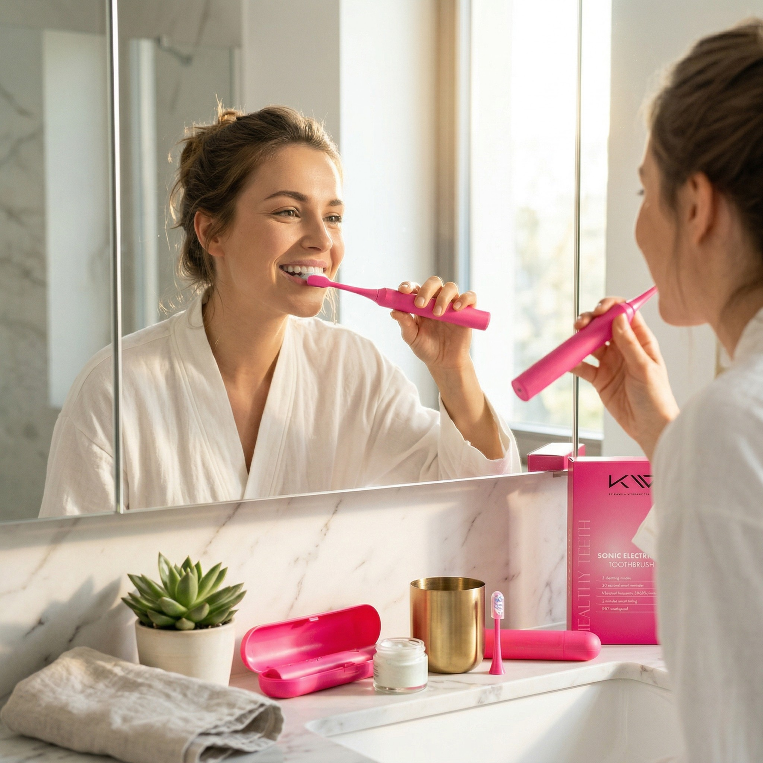 KAMILA WYBRAŃCZYK - Końcówki do Szczoteczki Sonicznej - 2szt - Pink