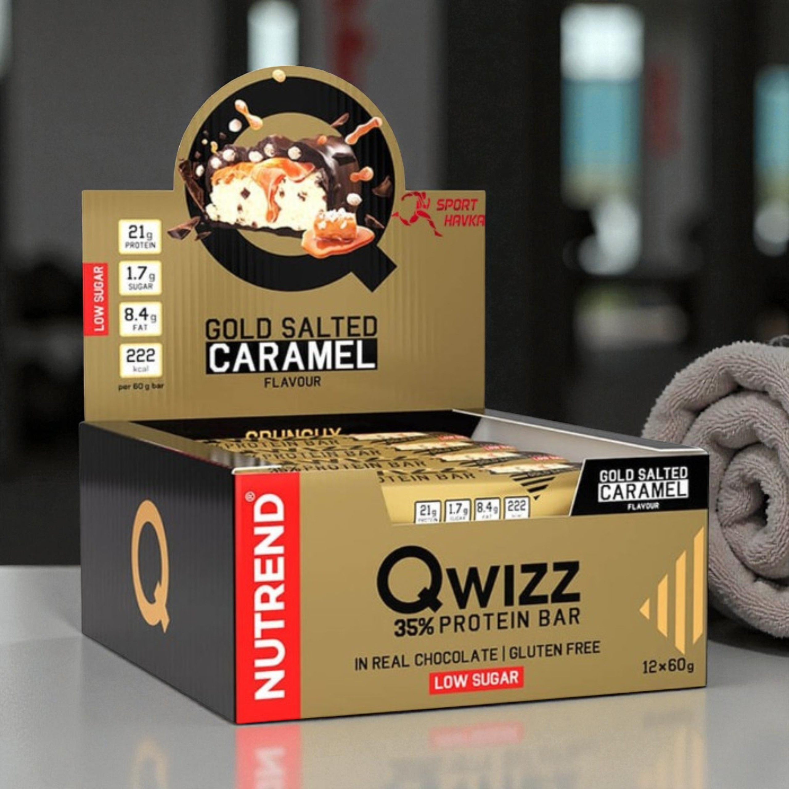 NUTREND - Baton QWIZZ Protein Bar - 24x 2x 60g 