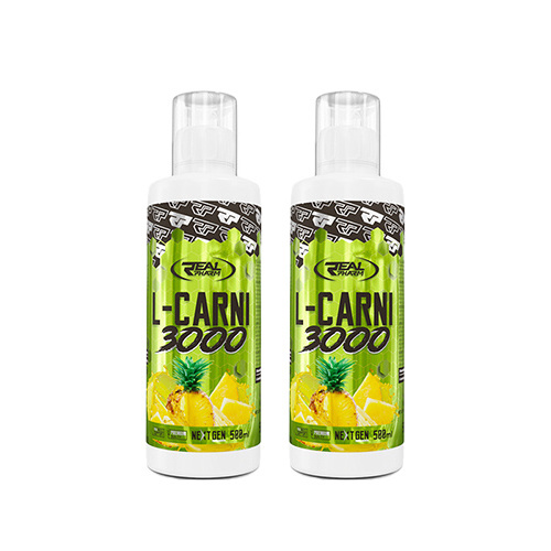 REAL PHARM L-Carnitine 3000 Liquid - 2x 500ml - Pineapple