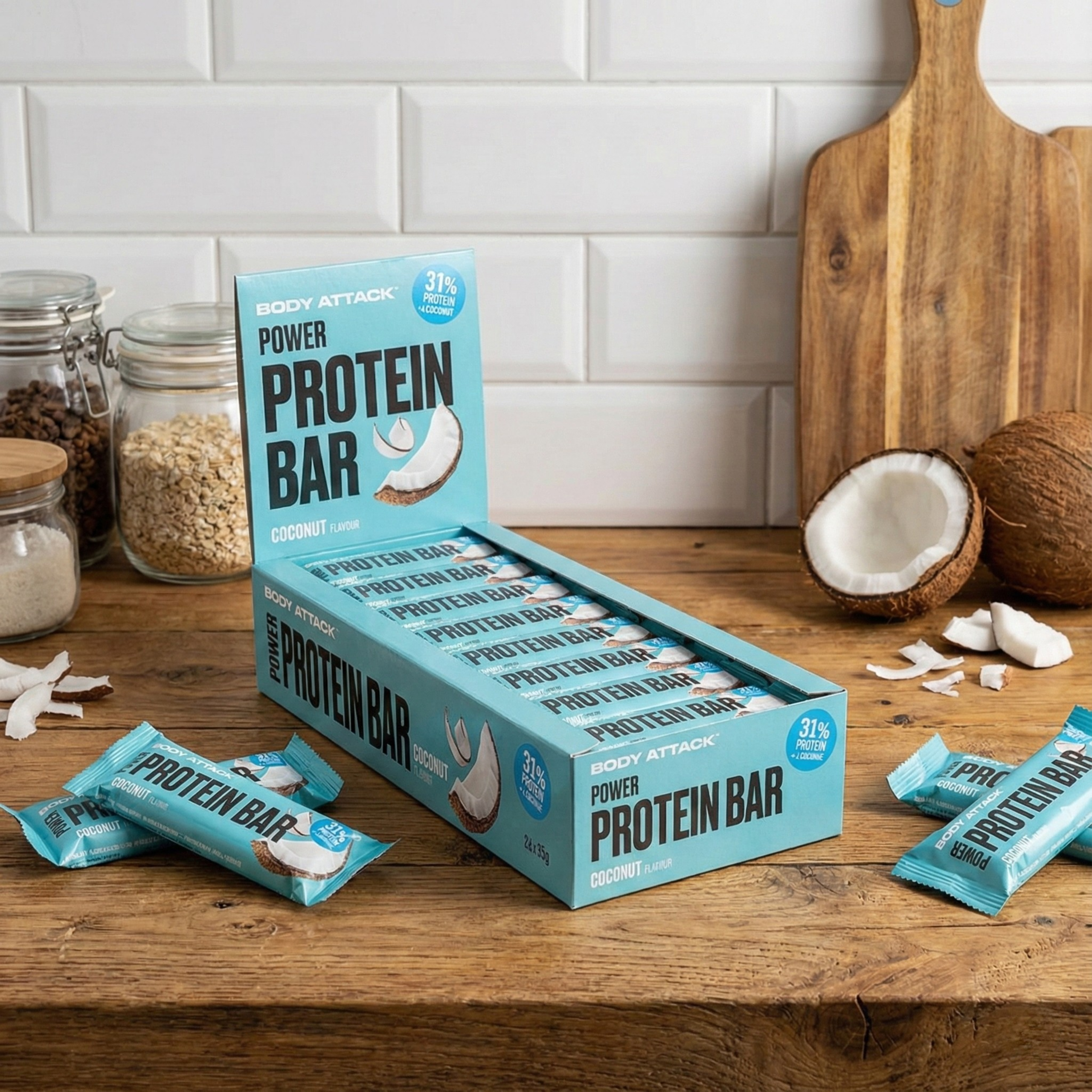 BODY ATTACK - Baton Power Protein Bar - 24x 35g