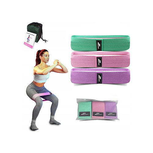 MP SPORT Zestaw trzech gum oporowych do ćwiczeń - Hips bands - 2x (LVL1-LVL3)