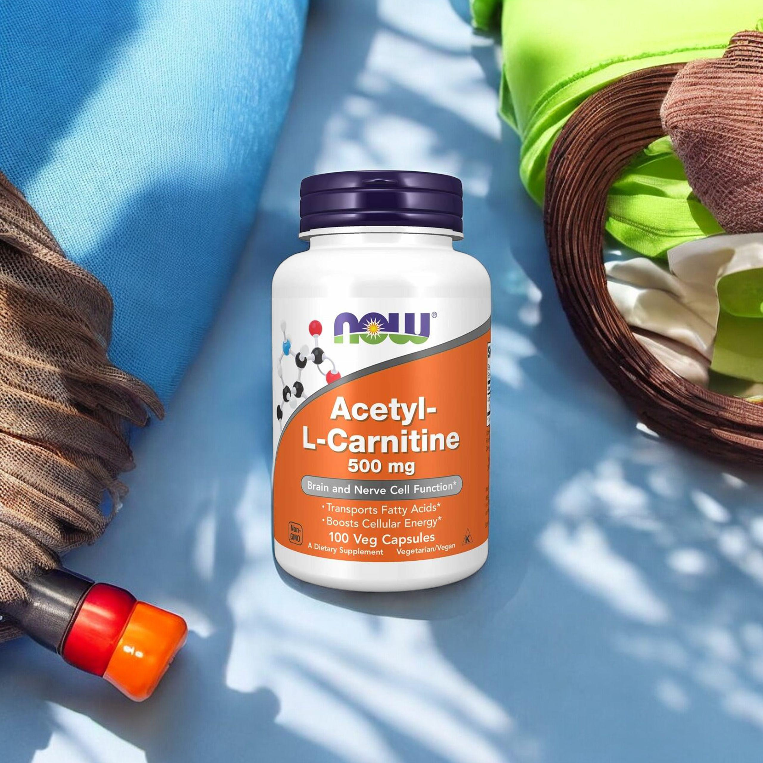 NOW Acetyl L-Carnitine 500mg - 3x 100vcaps.
