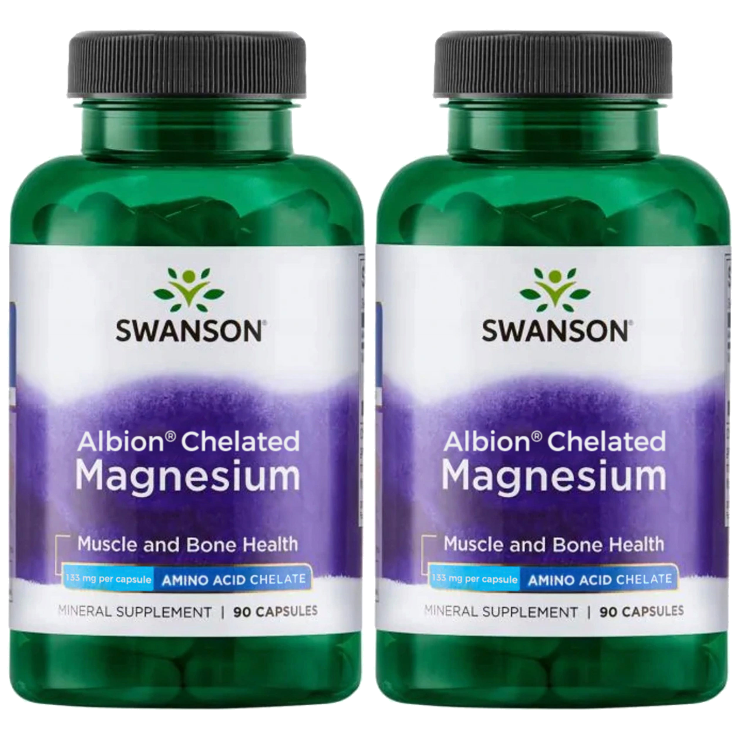 SWANSON Albion Chelated Magnesium 133mg - 2x 90caps.