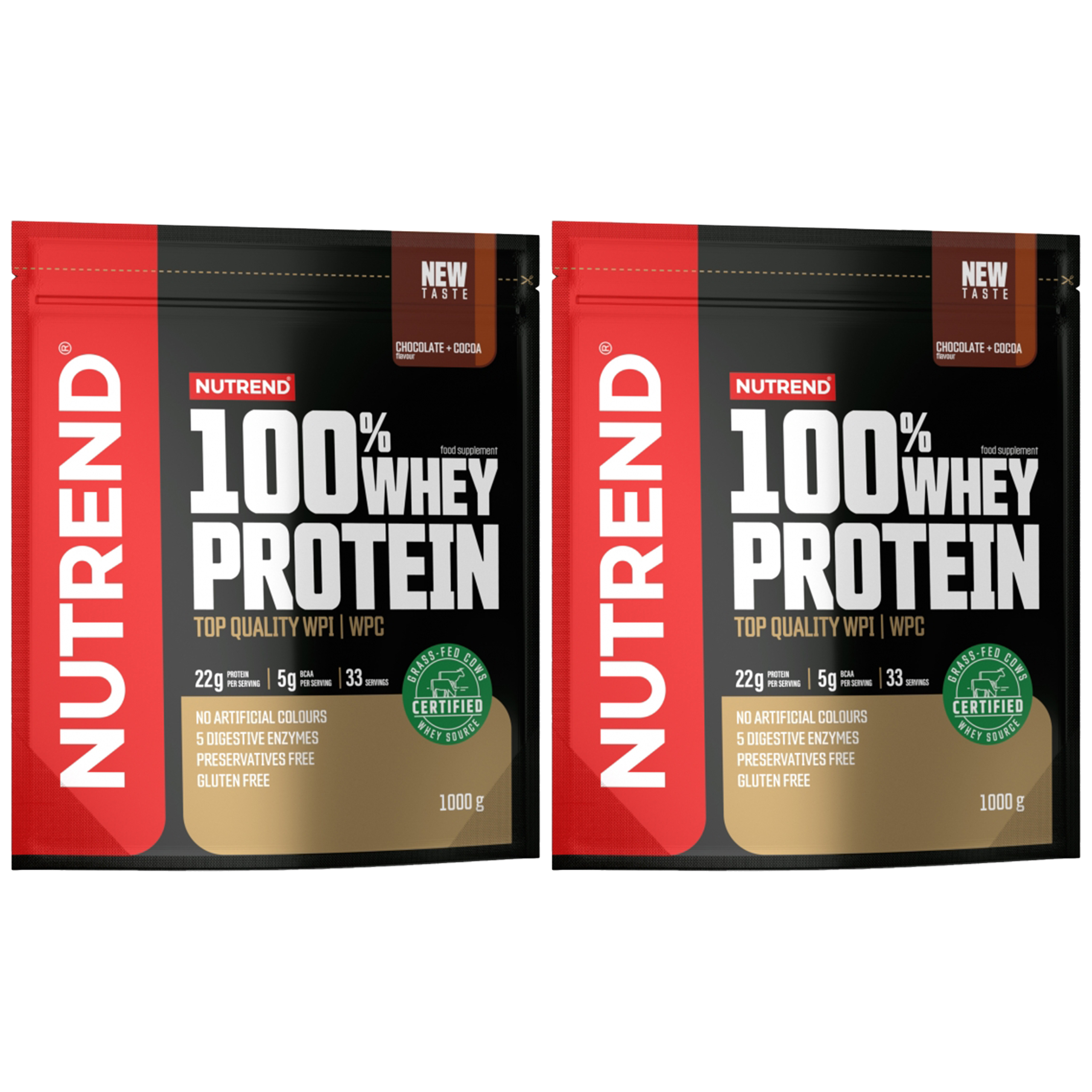 NUTREND 100% Whey Protein - 2x 1000g