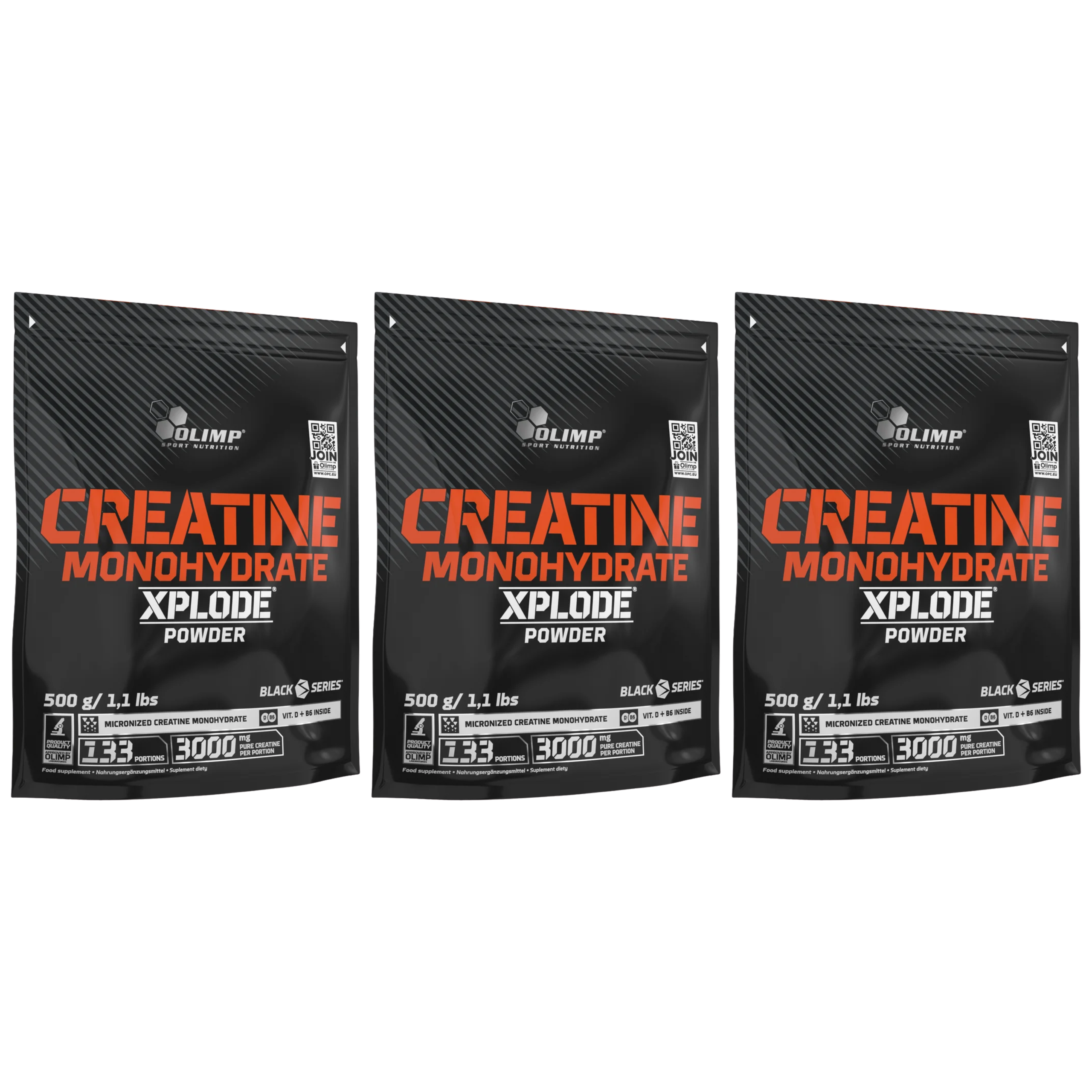 OLIMP Creatine Monohydrate Xplode (W) - 3x 500g