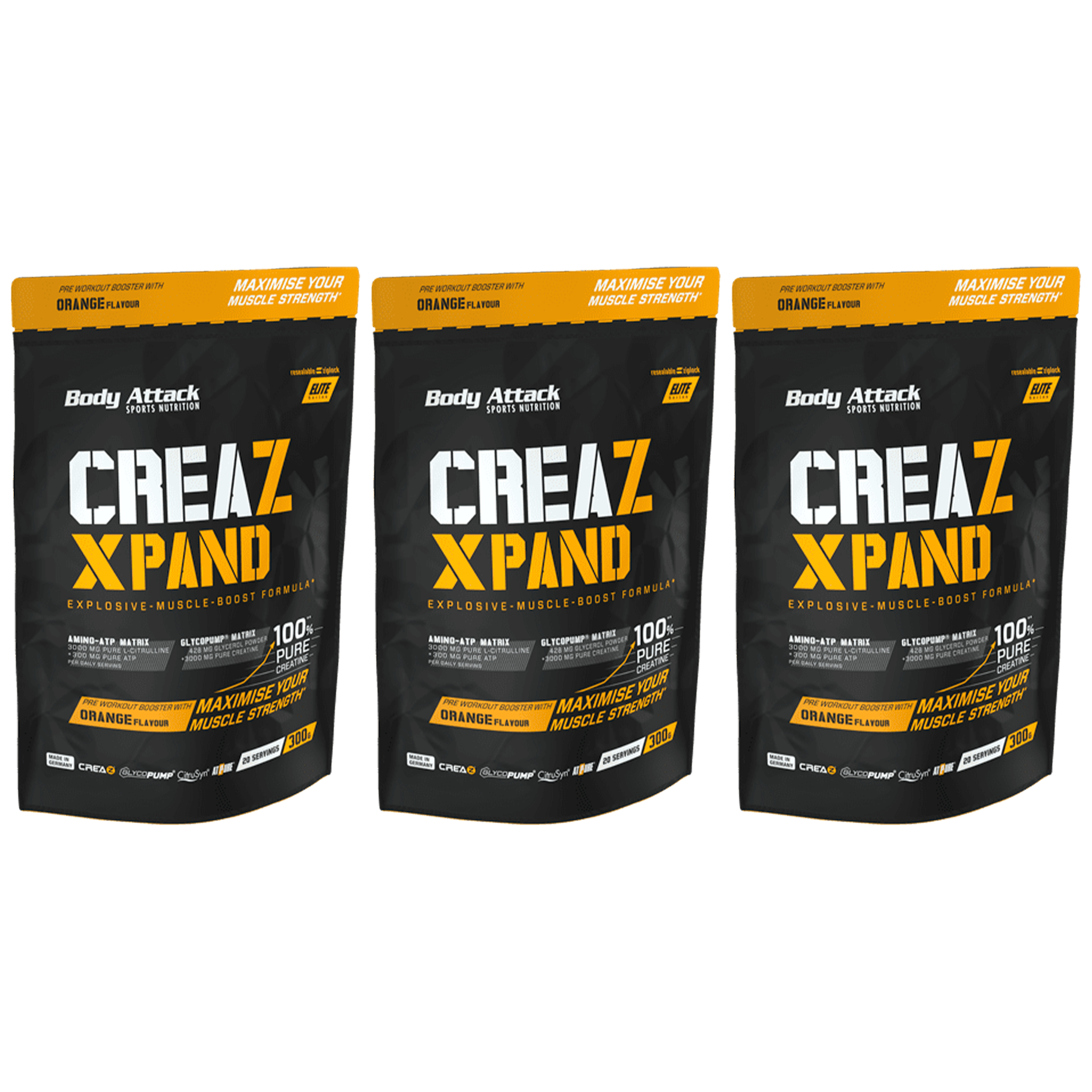 Body Attack CREAZ Xpand - 3x 300g