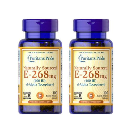 PURITAN'S PRIDE - Vitamin E Natural Sourced - 400 IU - 2x 100softgels
