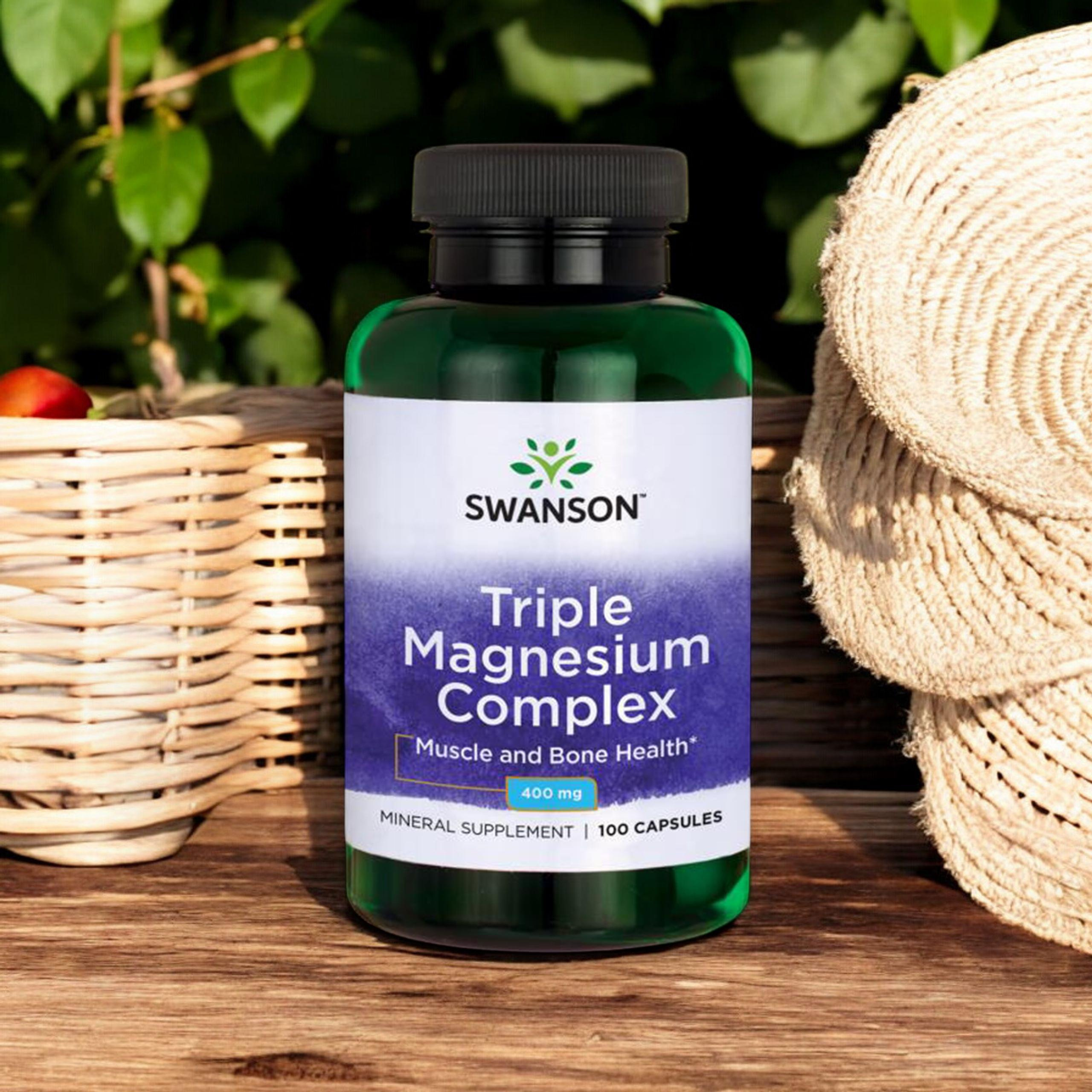 SWANSON Triple Magnesium Complex 400mg - 2x 100caps