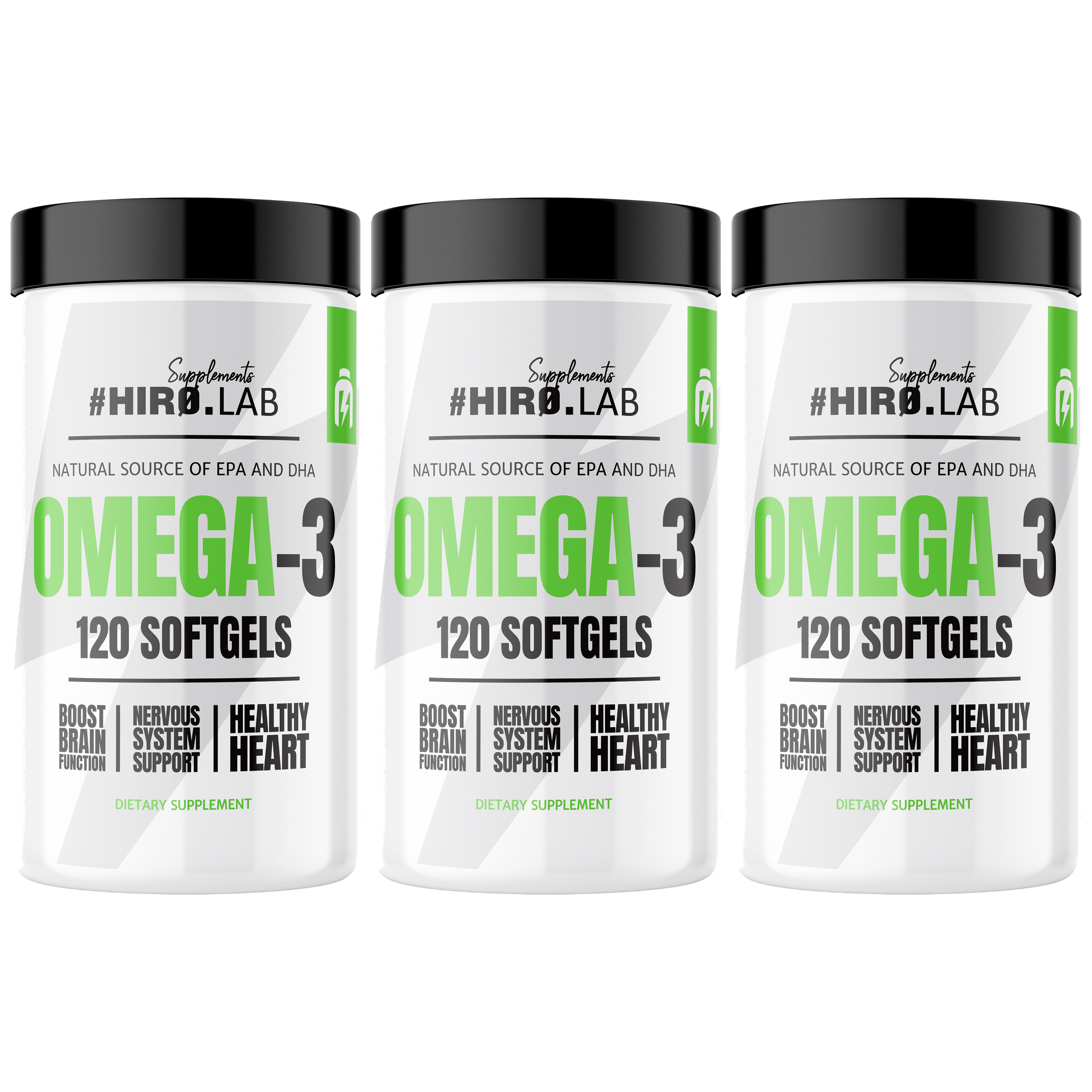HIRO.LAB Omega 3 EPA 330mg DHA 220mg - 3x 120softgels