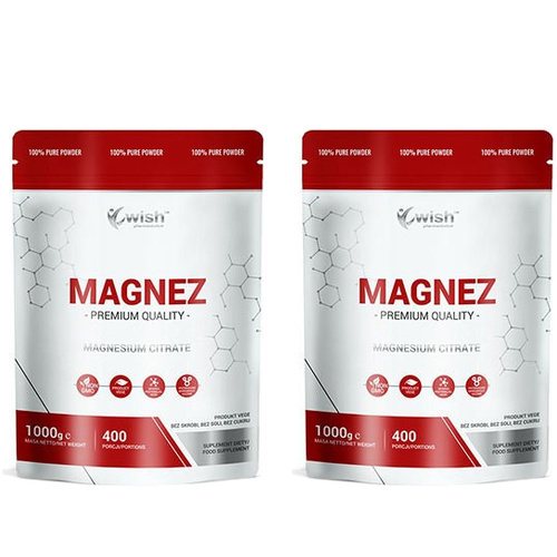 WISH Pharmaceutical Cytrynian Magnezu - 2x 1000g