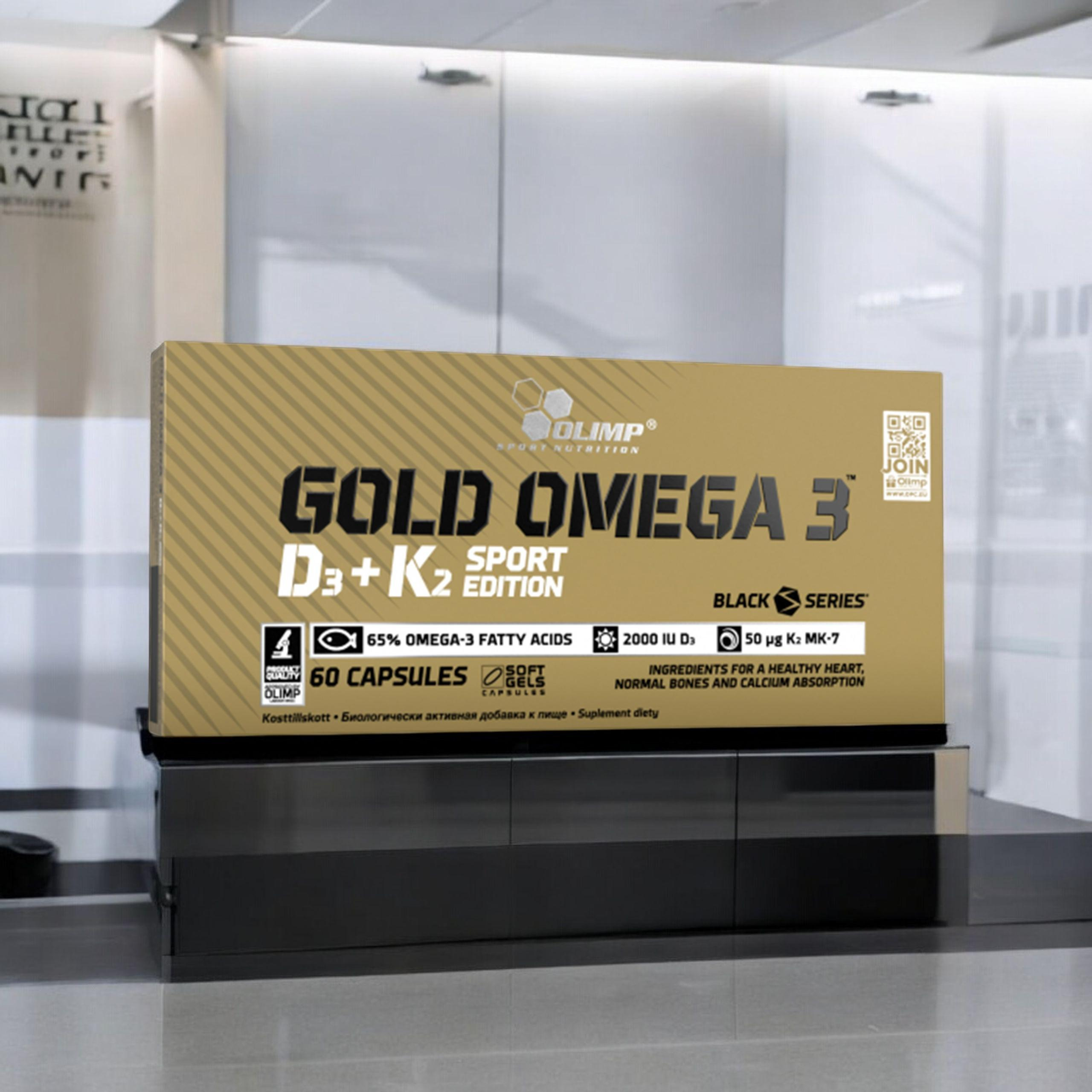 OLIMP Gold Omega 3 D3 + K2 Sport Edition - 2x 60caps