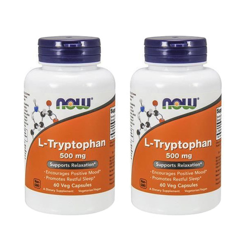 NOW L-Tryptophan 500mg - 2x 60vegcaps