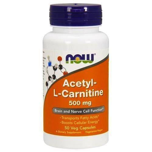 NOW Acetyl L-Carnitine 500mg - 2x 50vegcaps