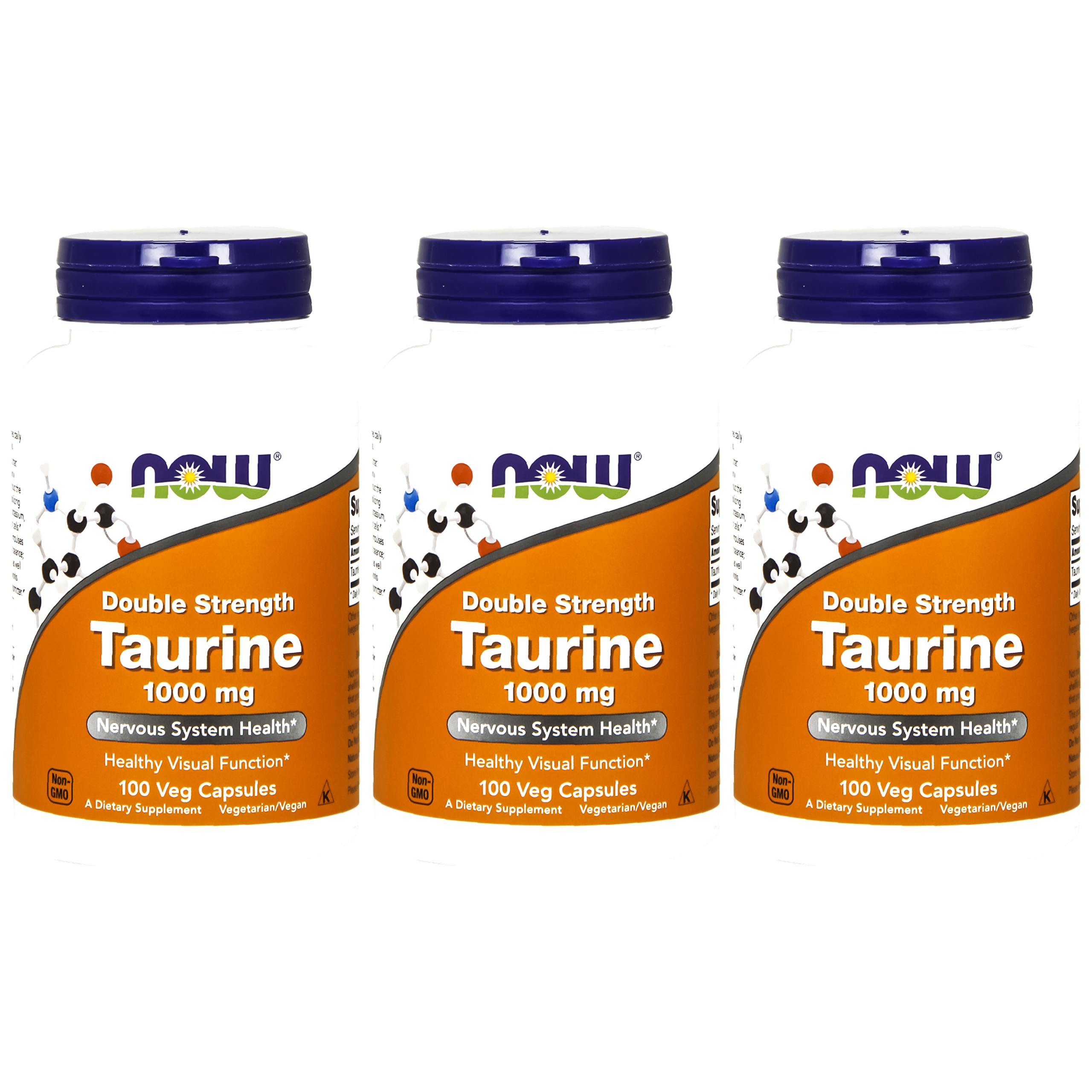 NOW Taurine 1000mg - 3x 100vcaps