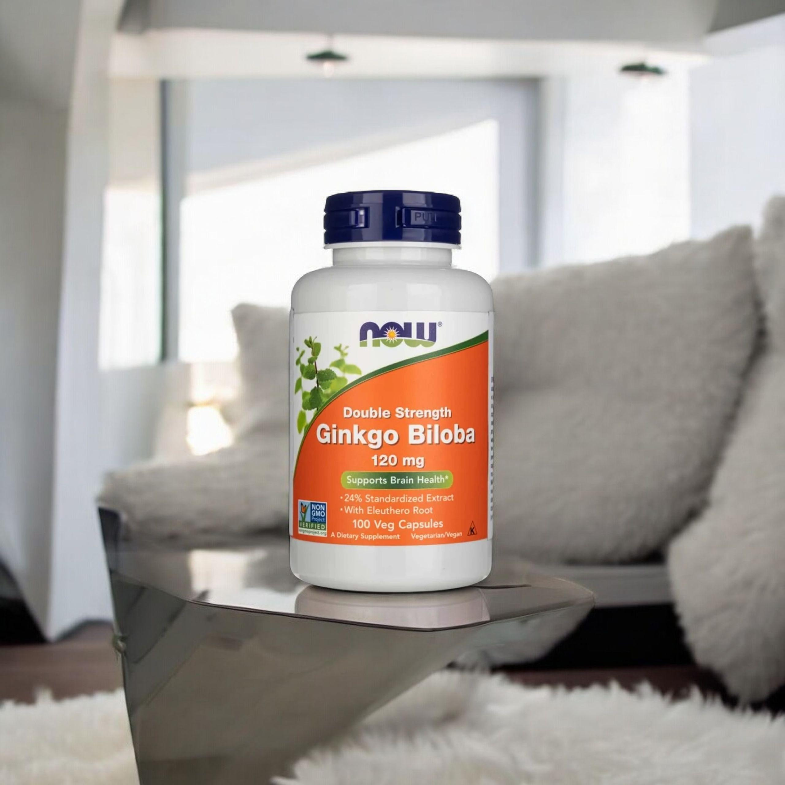 NOW Ginkgo Biloba Double Strenght - 2x 100vcaps.