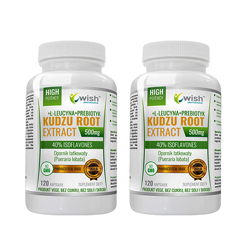 WISH Pharmaceutical Kudzu Root Extract 500mg - 2x 120caps