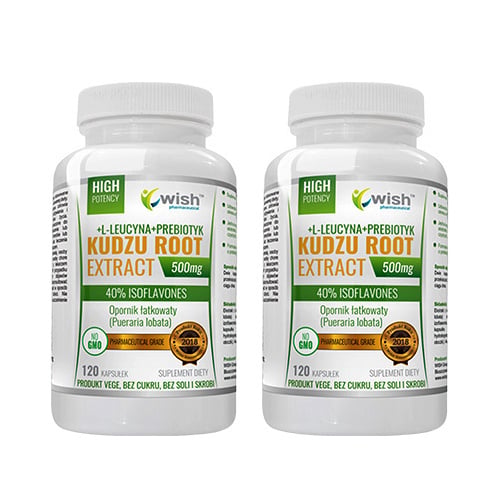 WISH Pharmaceutical Kudzu Root Extract 500mg - 2x 120caps
