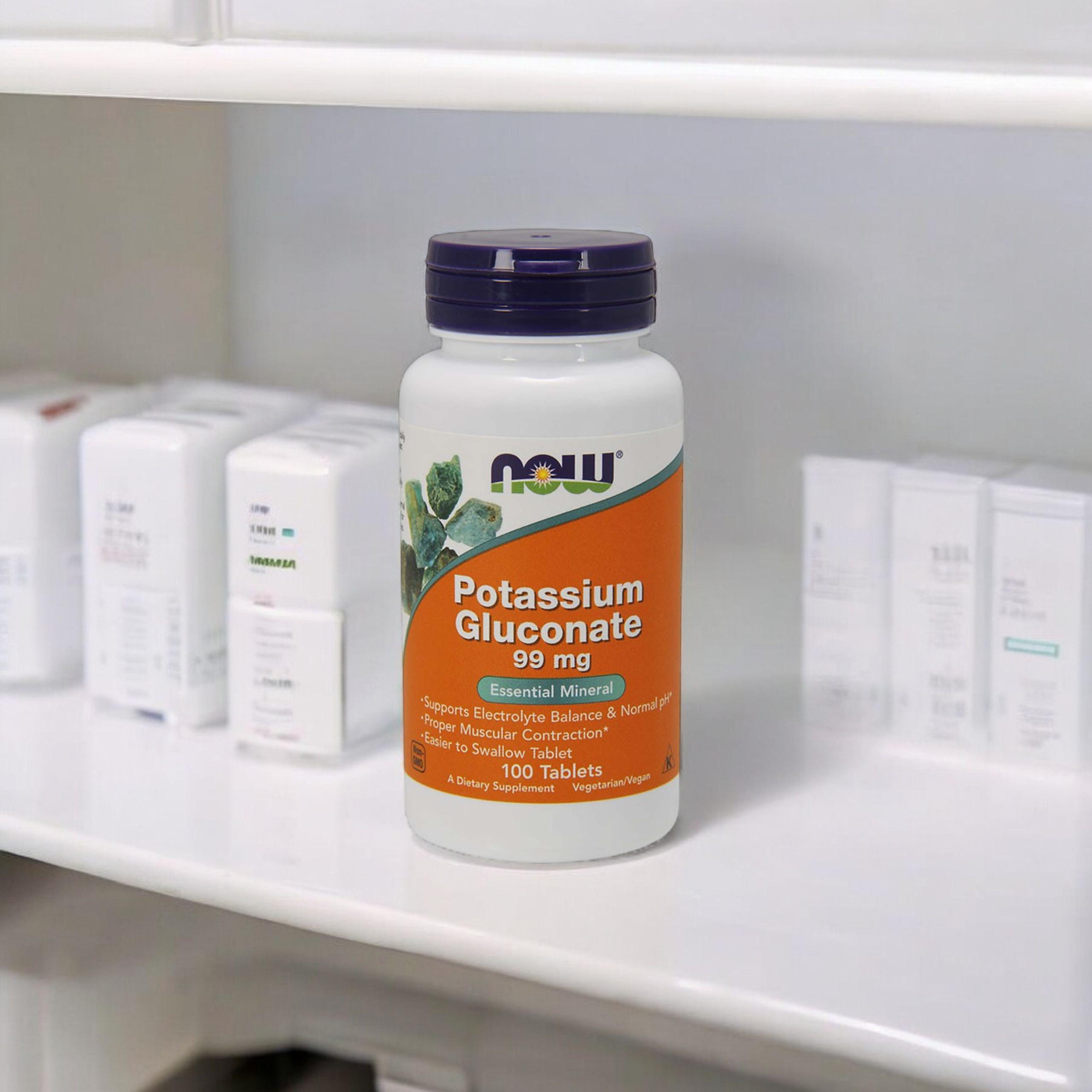 NOW Potassium Gluconate 99 mg - 100tabs.