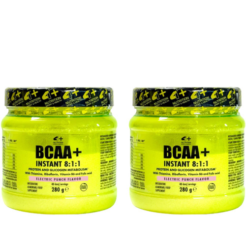 4+ NUTRITION - BCAA+ 8:1:1 - 2x 280g - Electric Punch