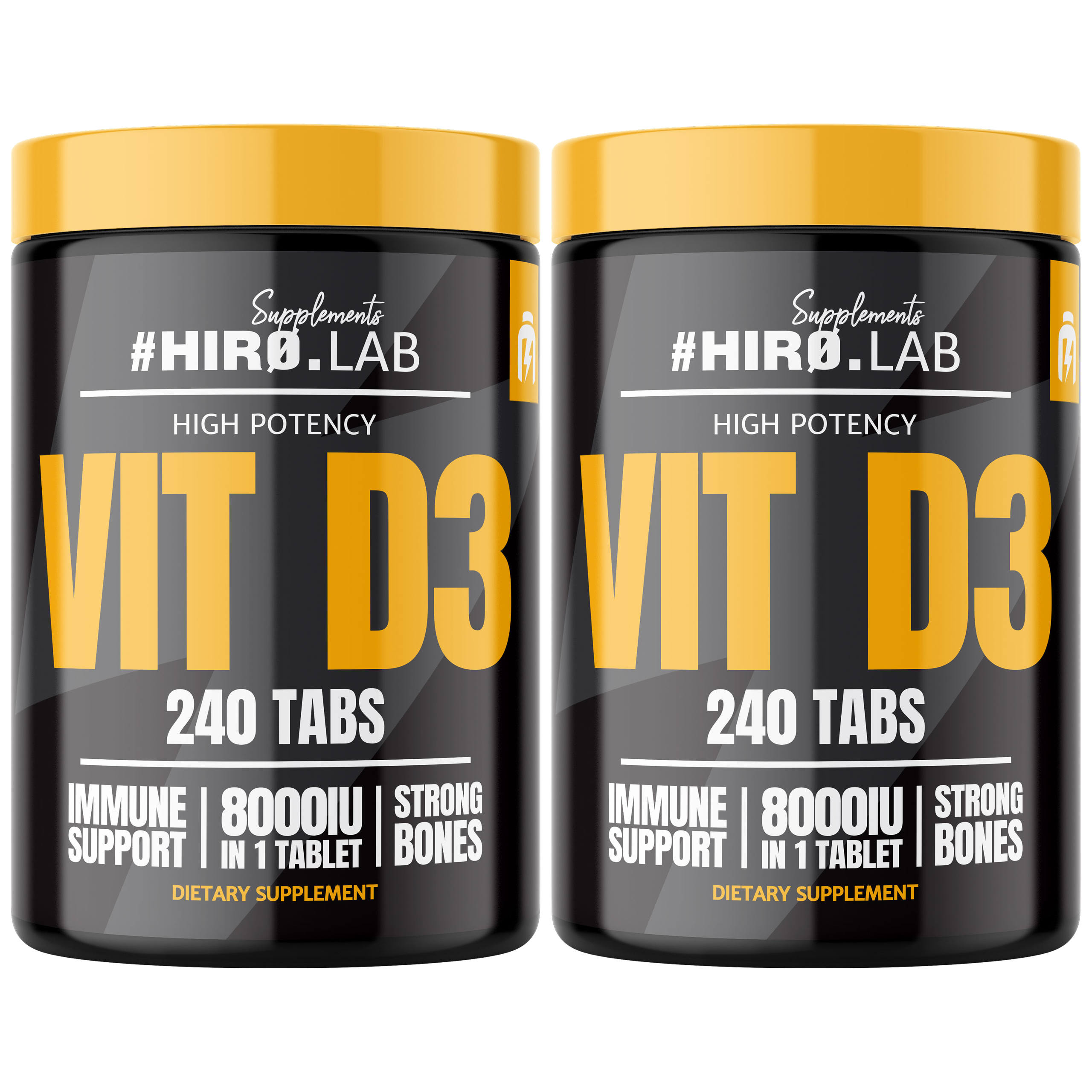 HIRO.LAB Vitamin D3 8000IU - 2x 240tabs.