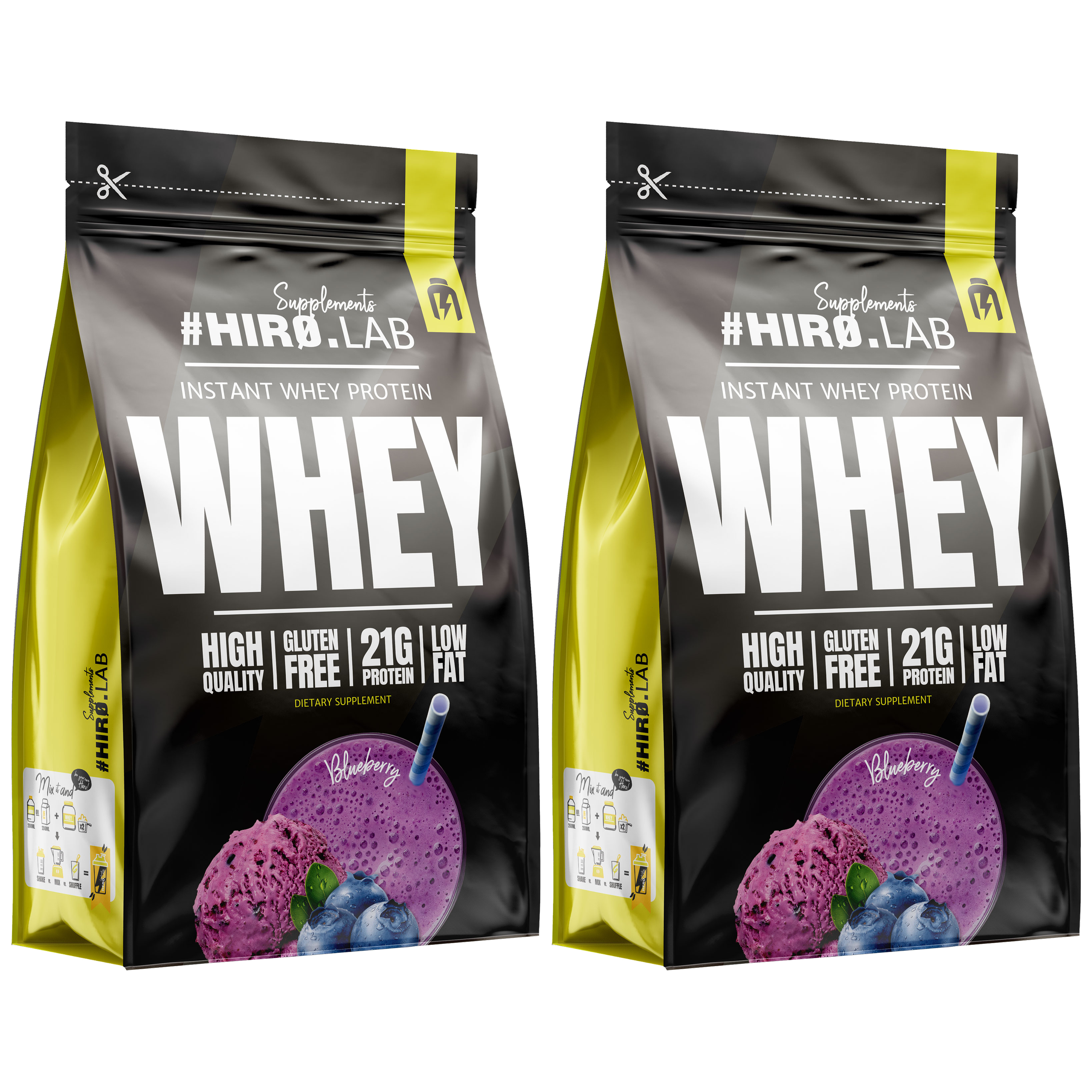 HIRO.LAB Instant Whey Protein - 2x 2000g (BAG)