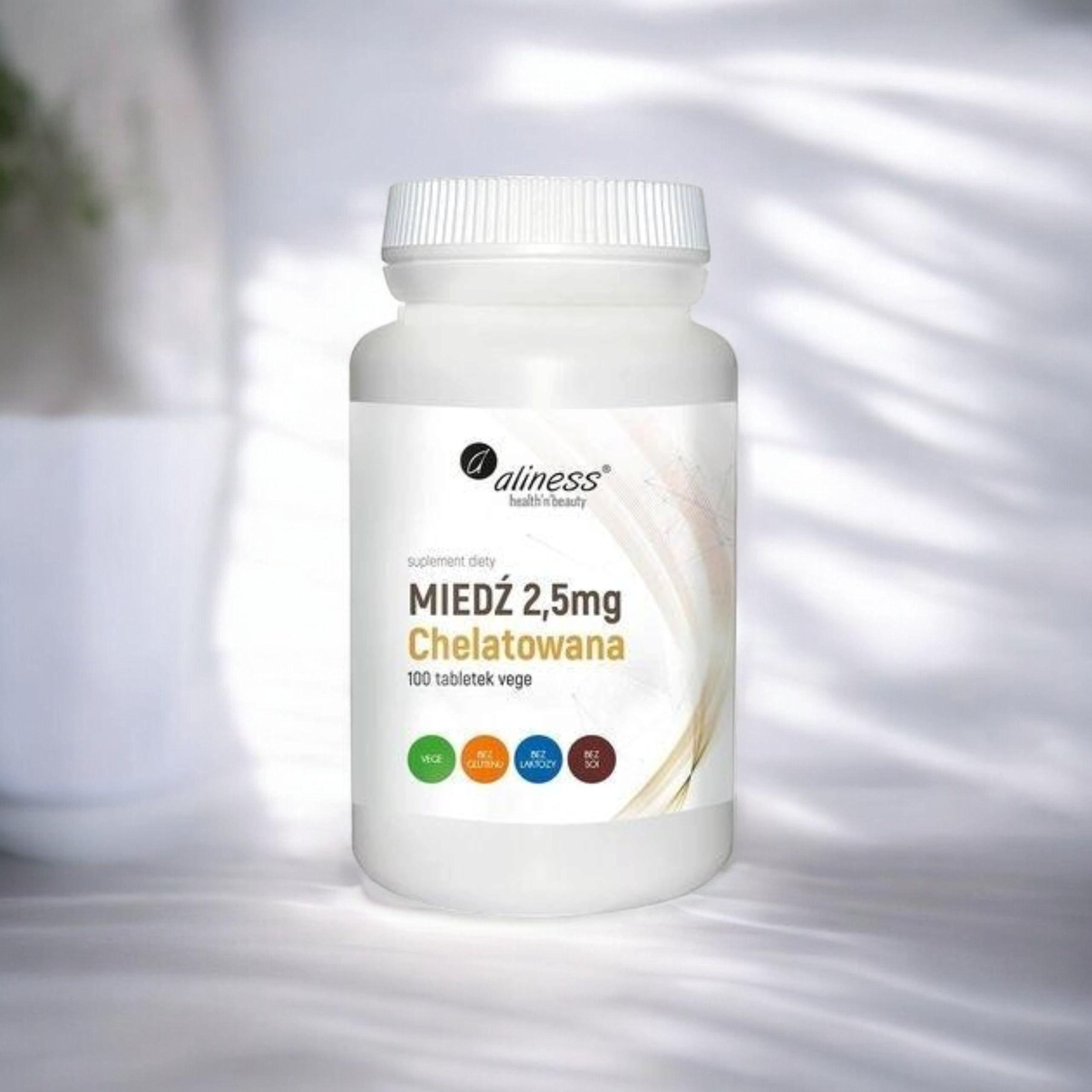 ALINESS - Miedź Chelatowana 2,5mg - 100tabs.