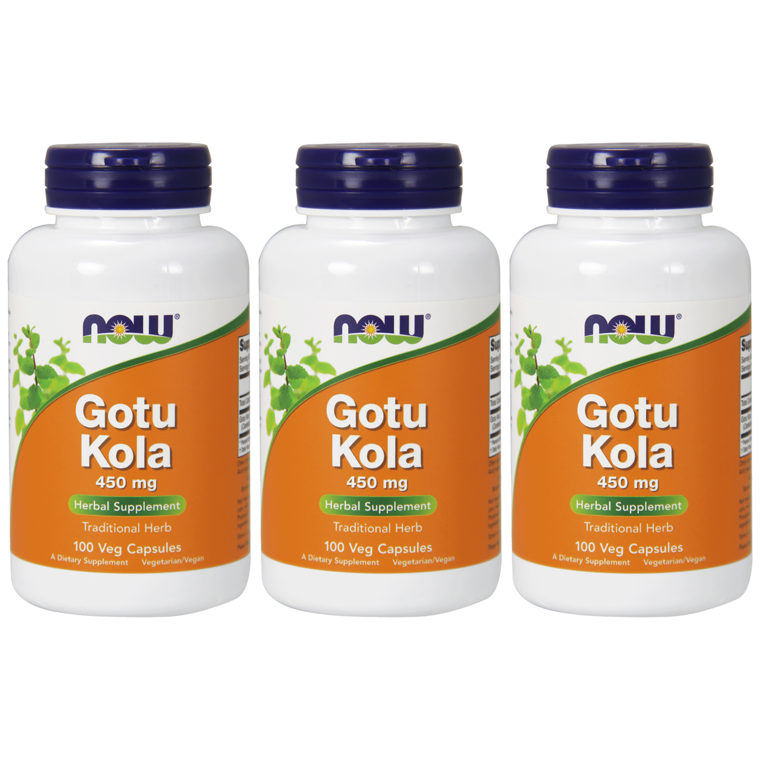 NOW Gotu Kola 450mg - 3x 100vcaps