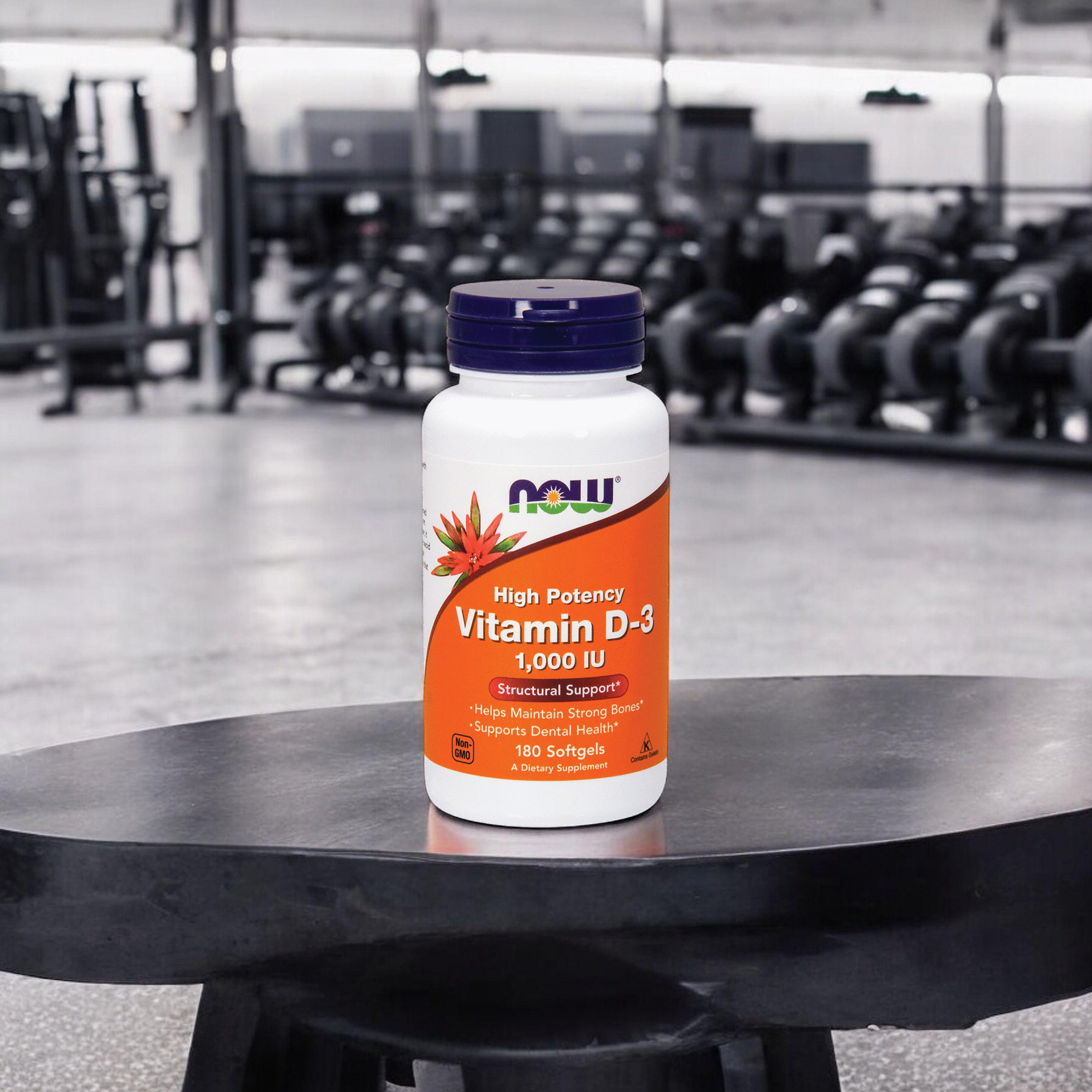 NOW Vitamin D3 1000IU - 180 softgels