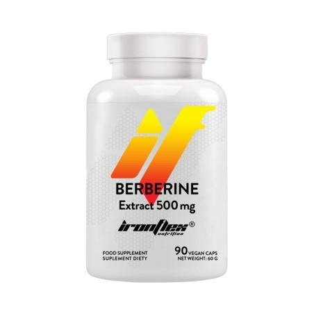 Balení Berberine Extract 500mg od IRONFLEX obsahující 90 veganských kapslí