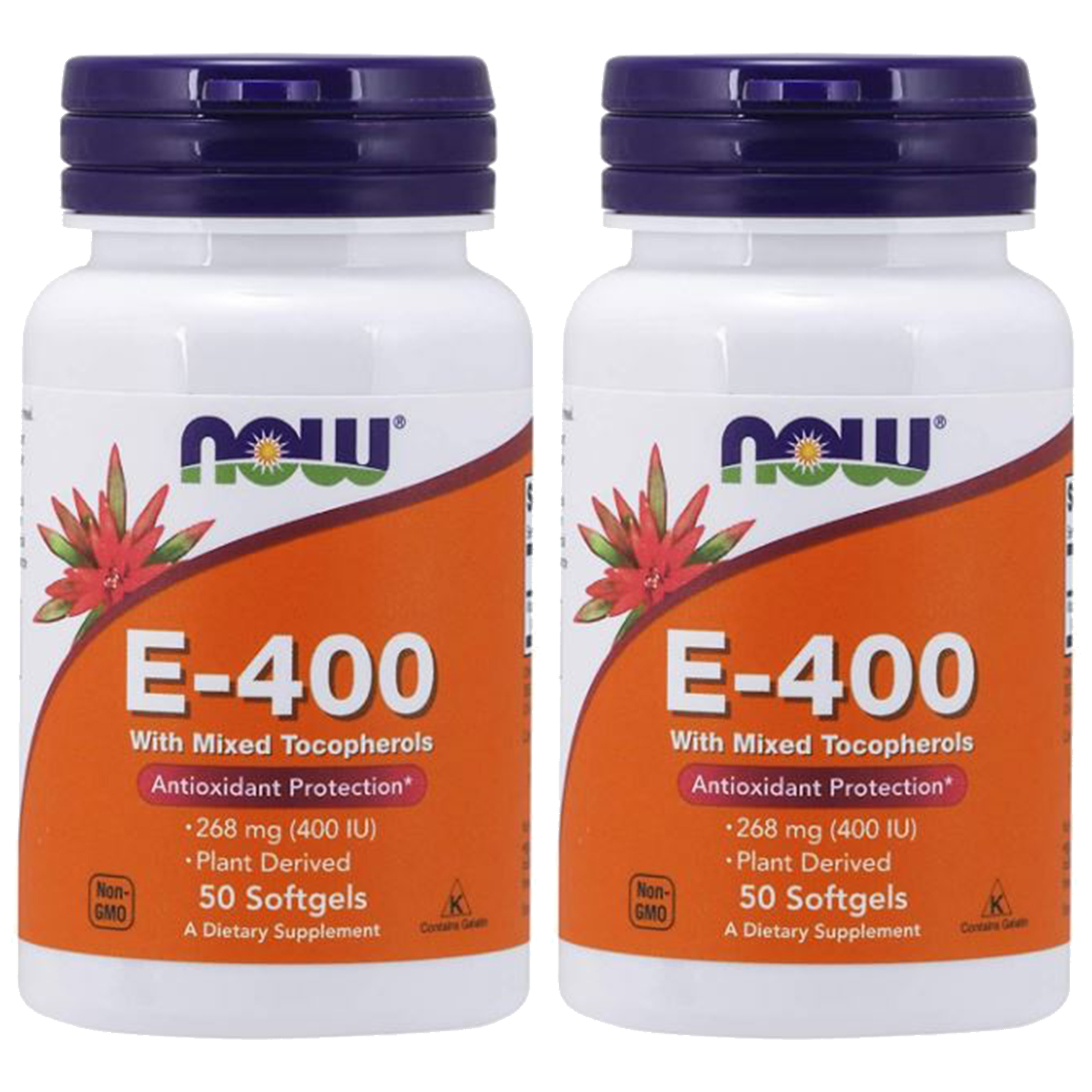 NOW Vitamin E-400 With Mixed Tocopherols - 50softgels - 2x Witamina E z Mieszanymi Tokoferolami