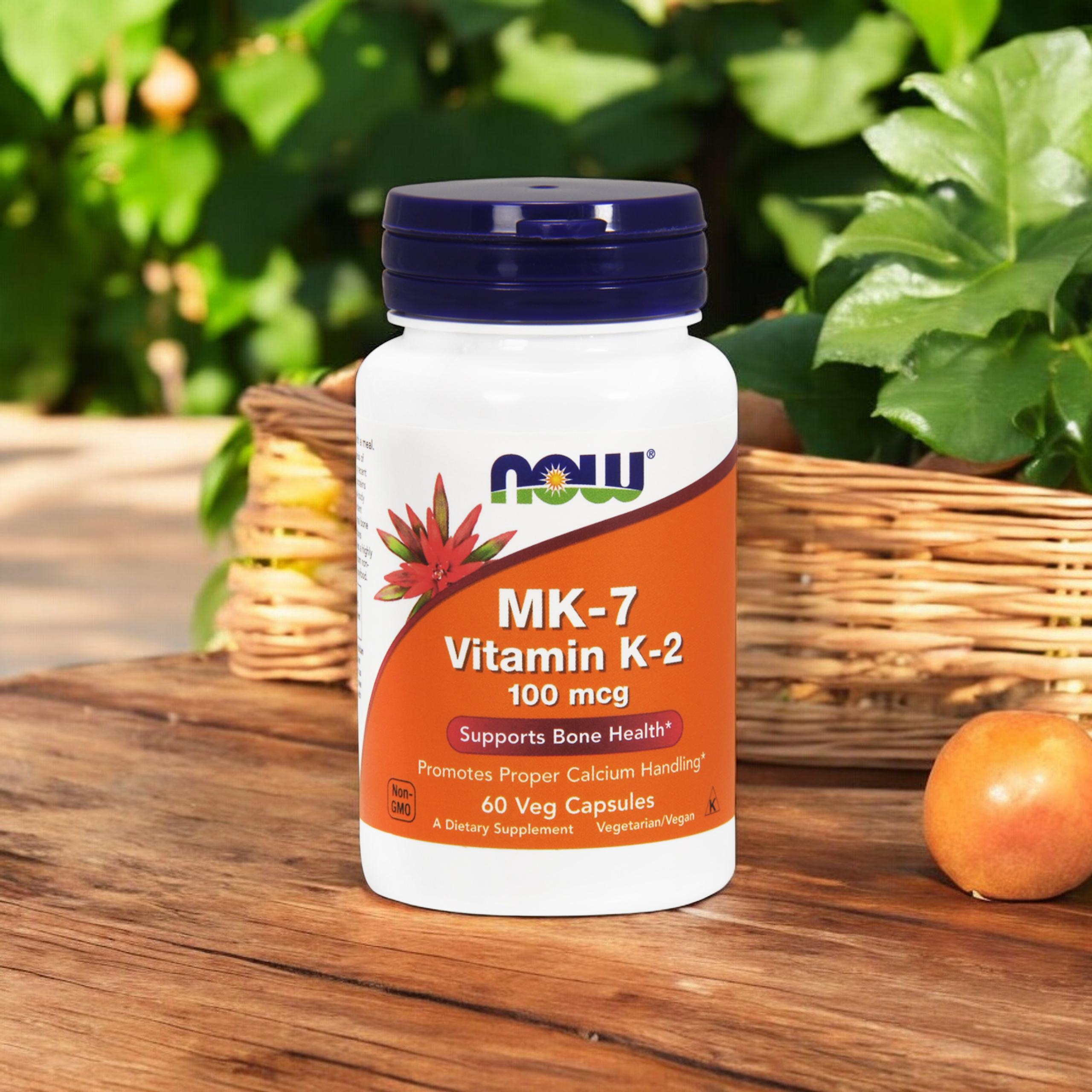 NOW Vitamin K-2 MK7 100mcg - 2x 60vegcaps