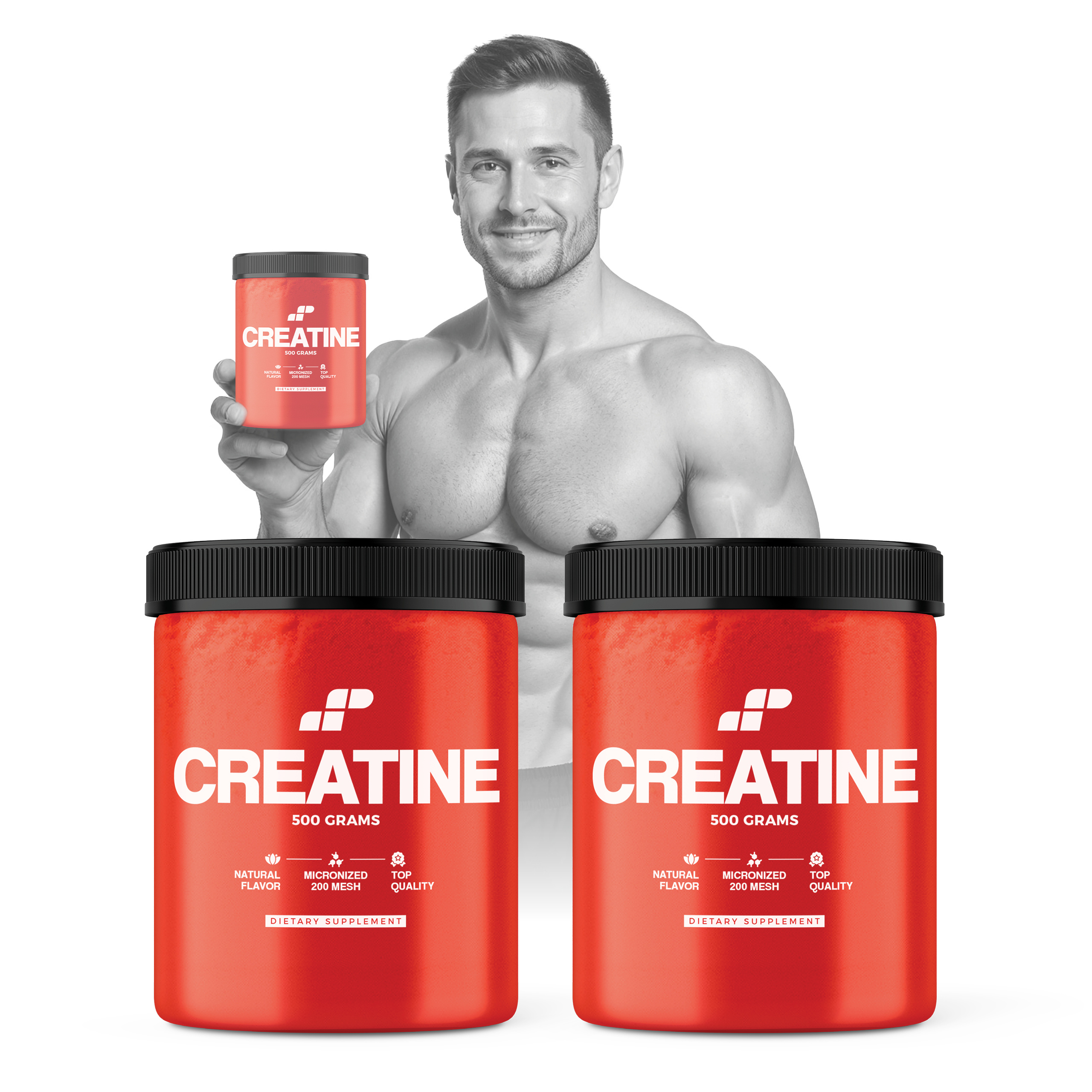 2x MP NUTRITION Creatine Monohydrate 200 Mesh MP - 500g