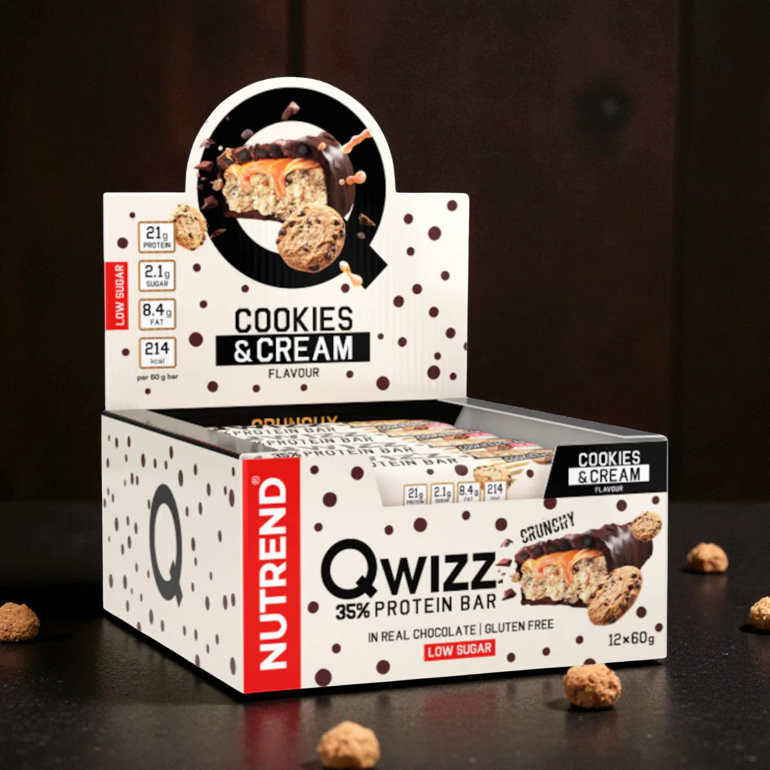 NUTREND - Qwizz Protein Bar - 24x 2x 60g 