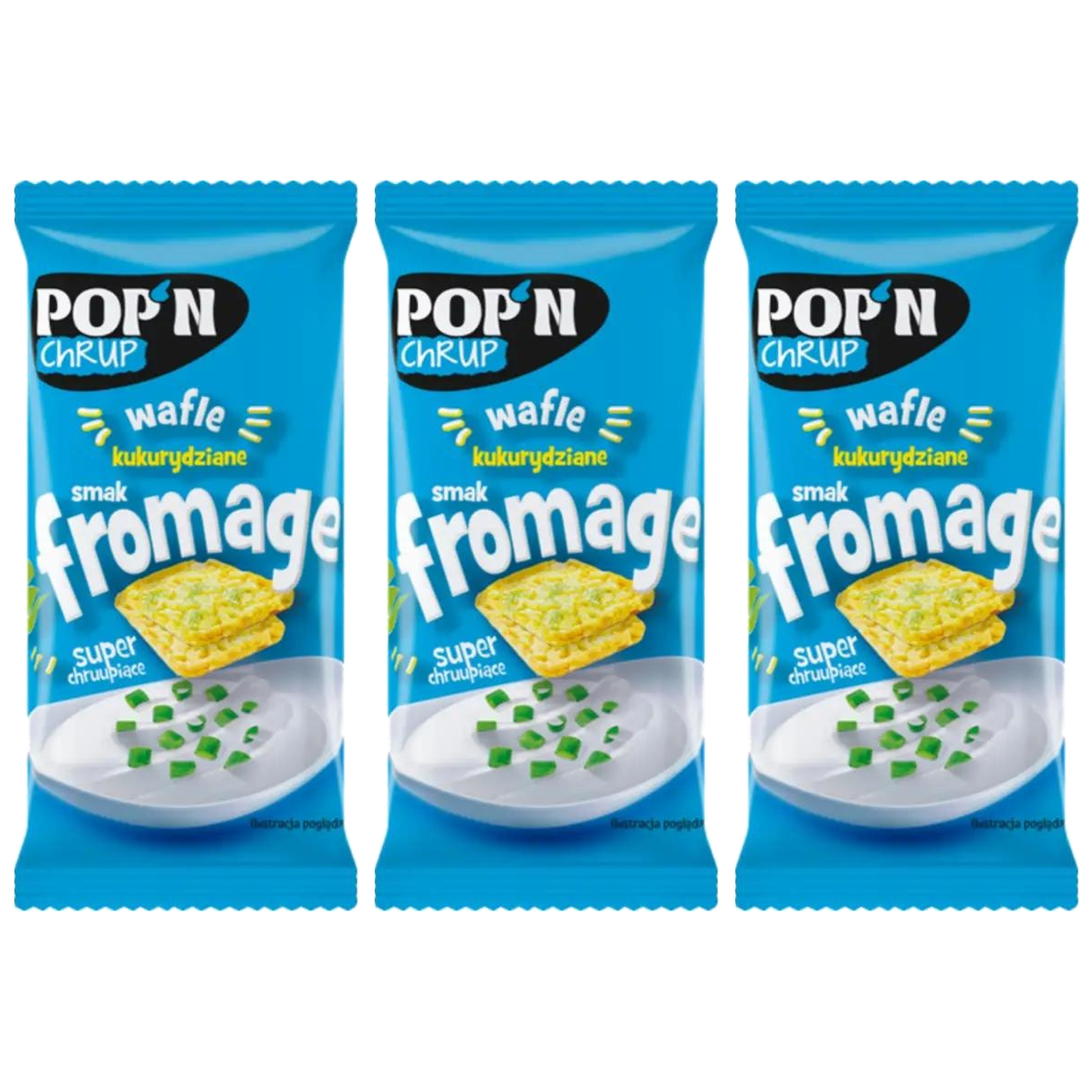 SANTE - POP`N CHRUP Wafle Kukurydziane - 3x 22g - Fromage
