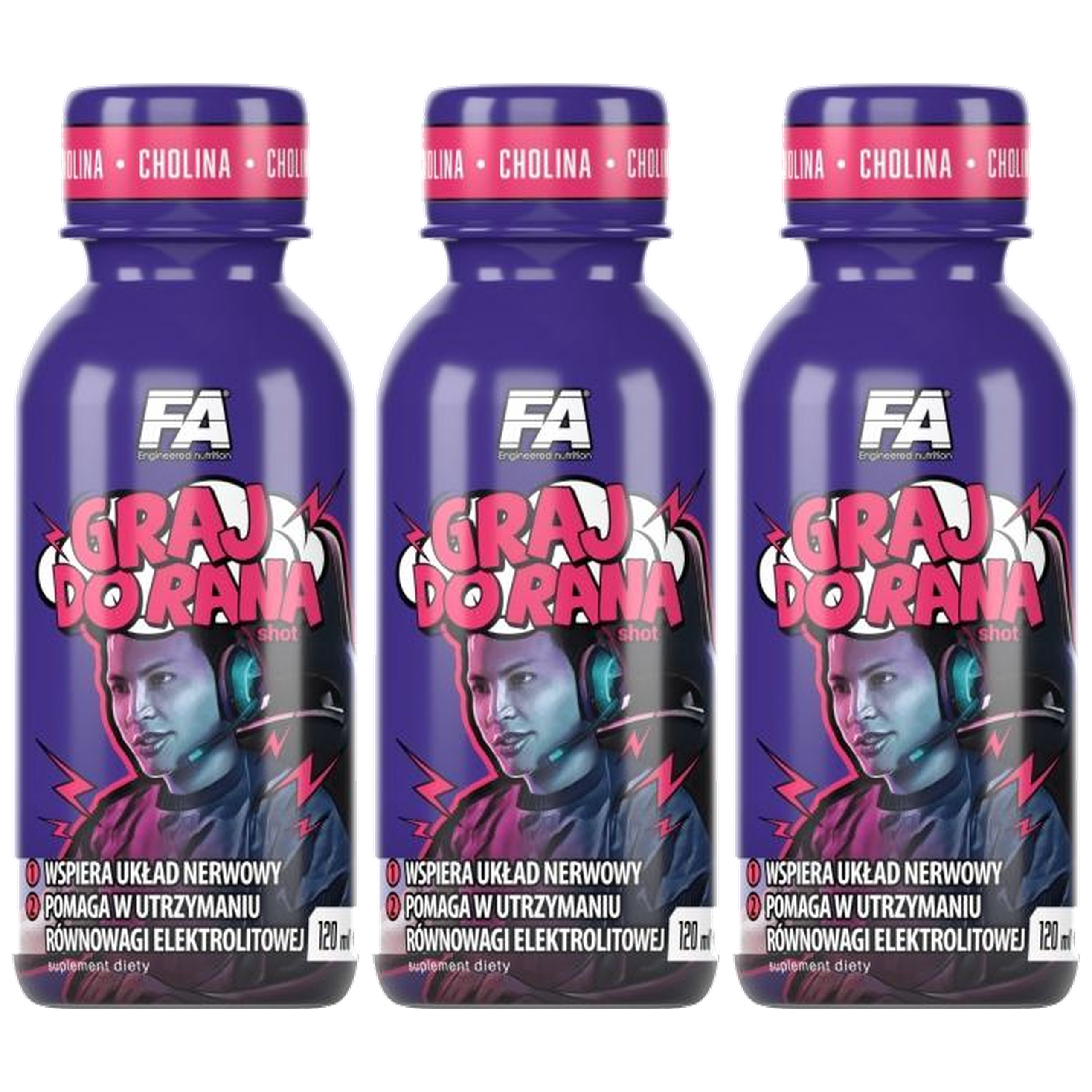 FITNESS AUTHORITY - Graj Do Rana Shot - 3x 120ml - Cola