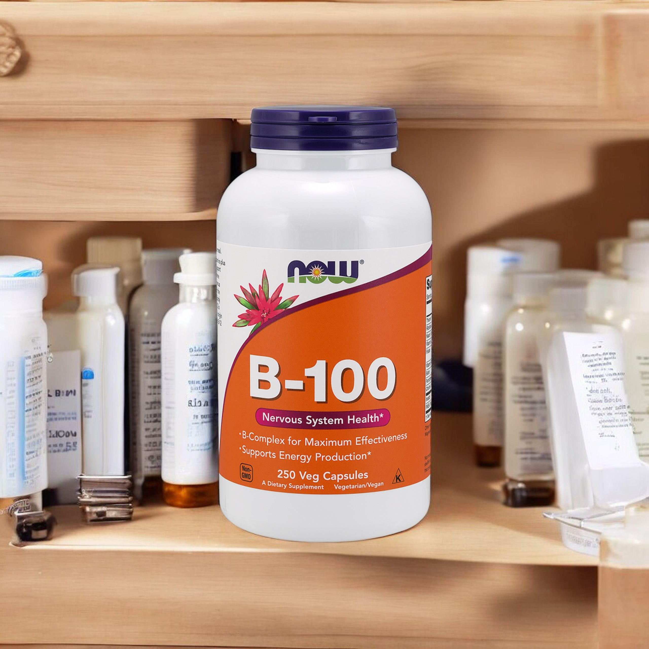 NOW Vitamin B-100 - 2x 250vcaps - Witamina B