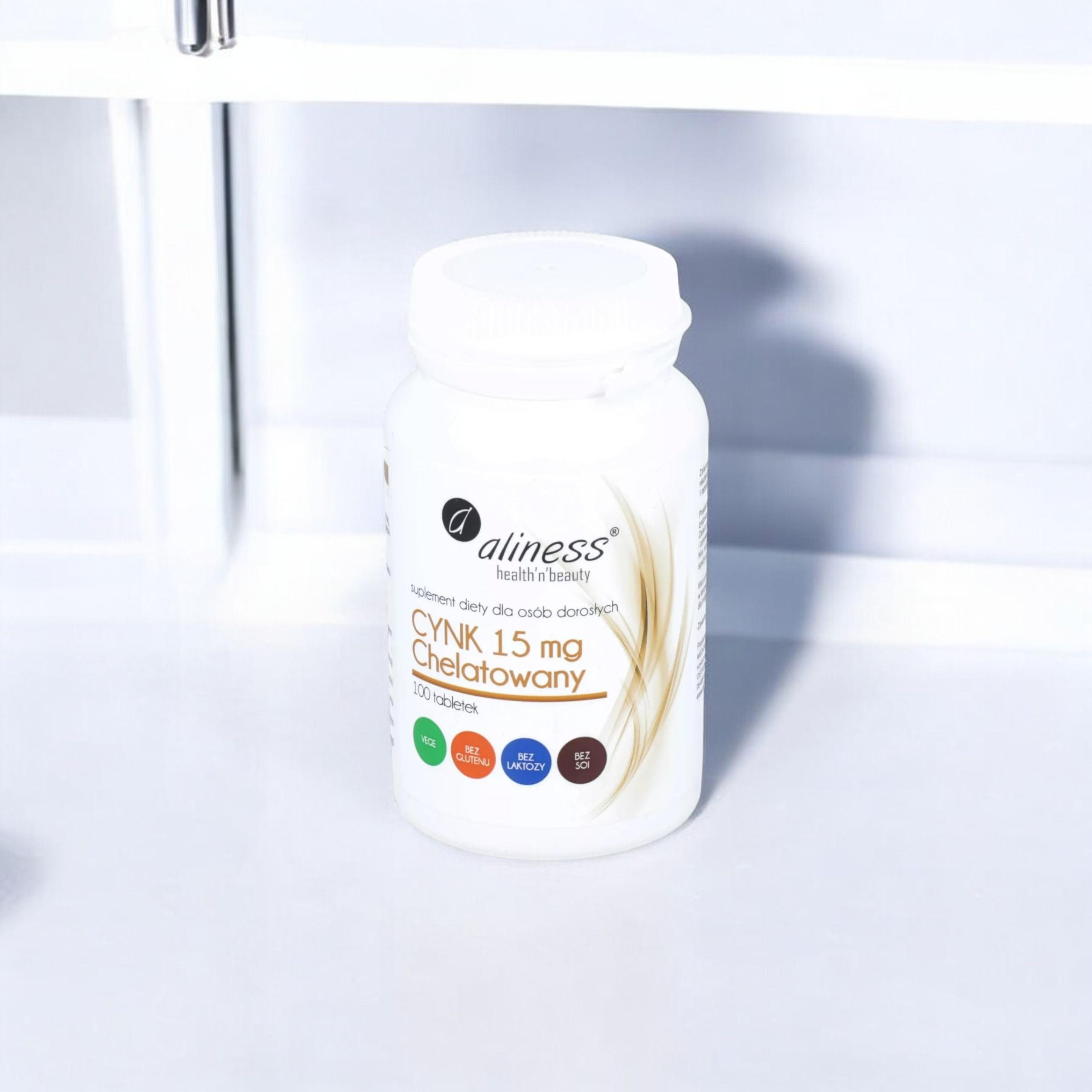 ALINESS - Cynk Chelatowany 15mg - 2x 100vtabs.