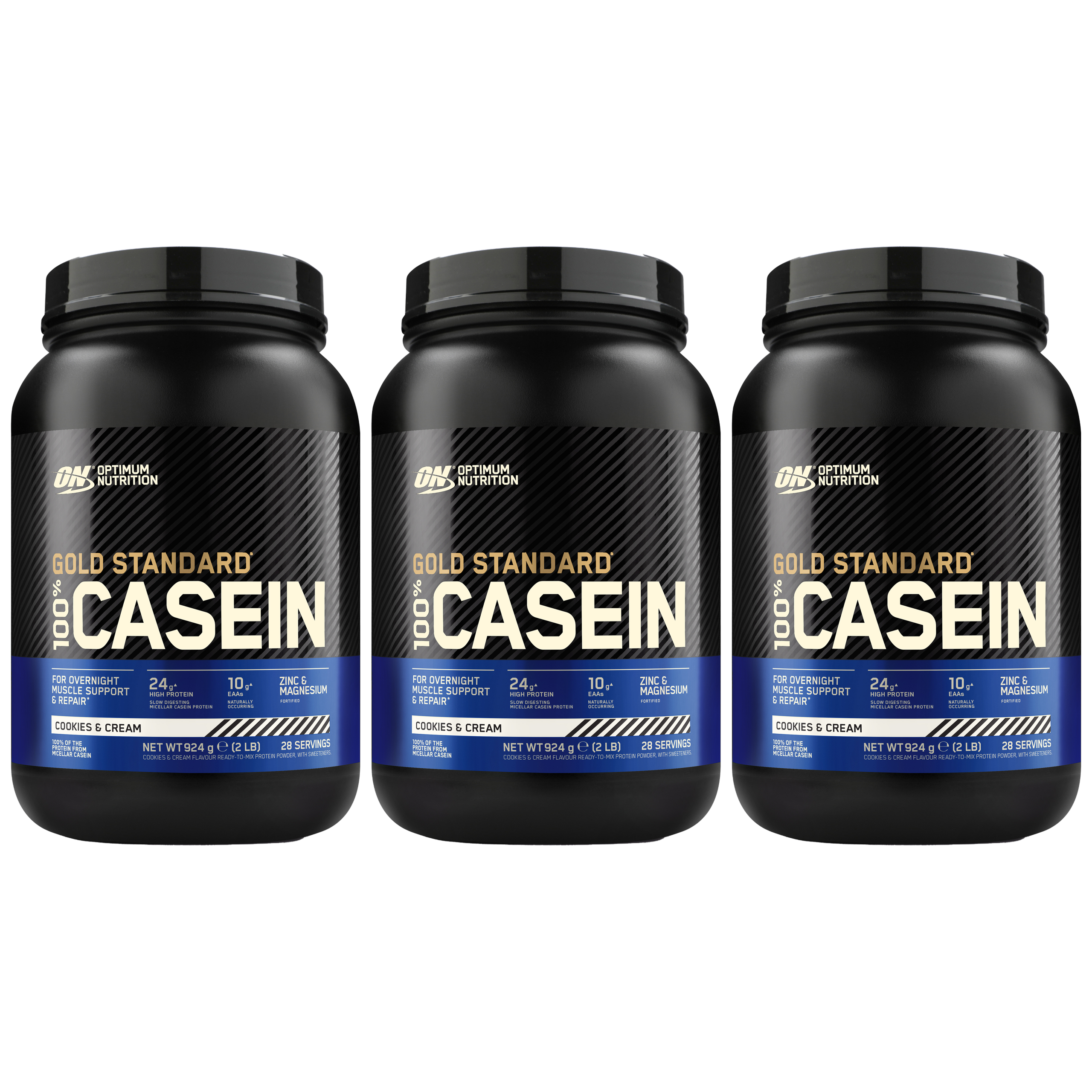 OPTIMUM NUTRITION 100% Casein Protein - 3x 924g