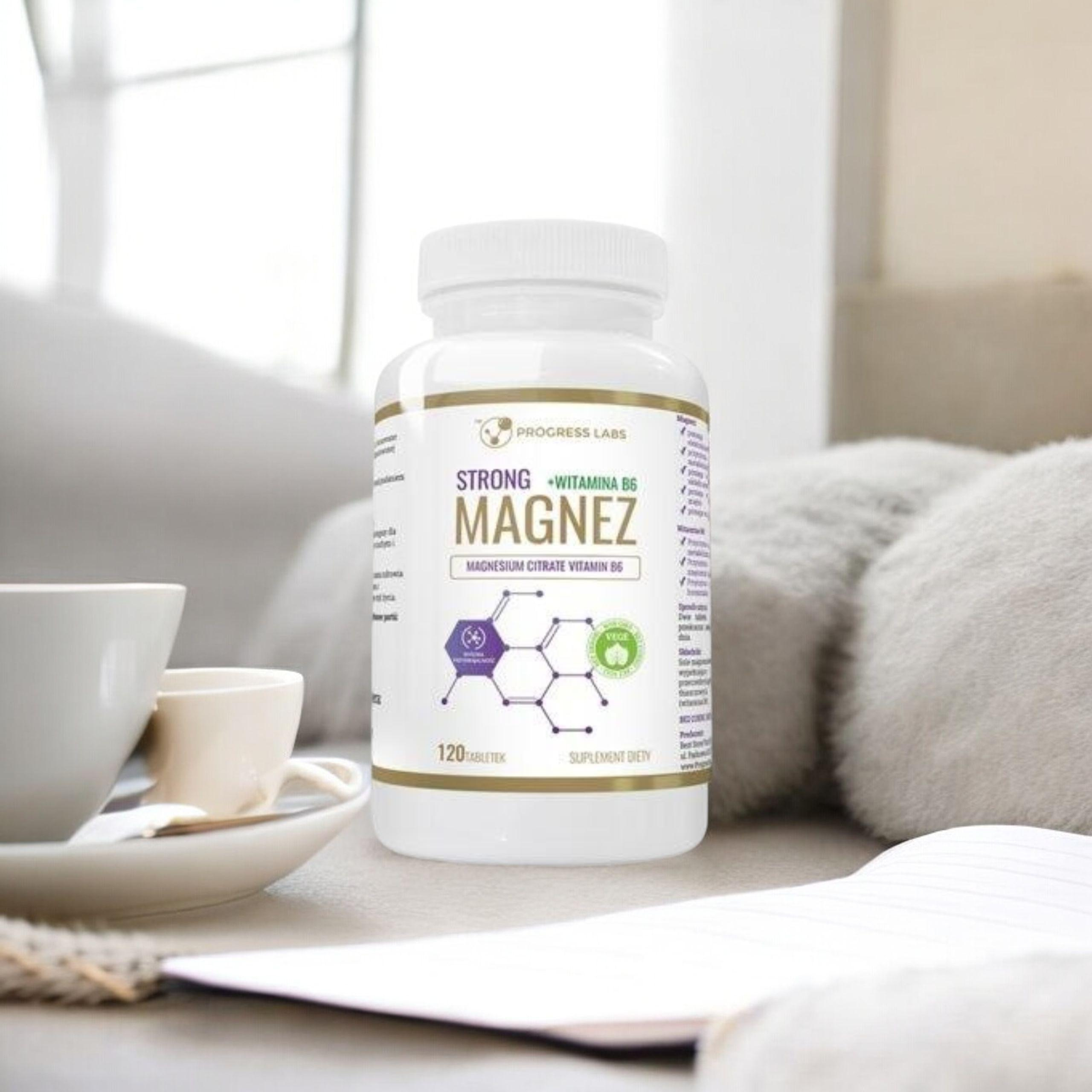 PROGRESS LABS - Magnez Strong + Witamina B6 350mg - 120tabs.