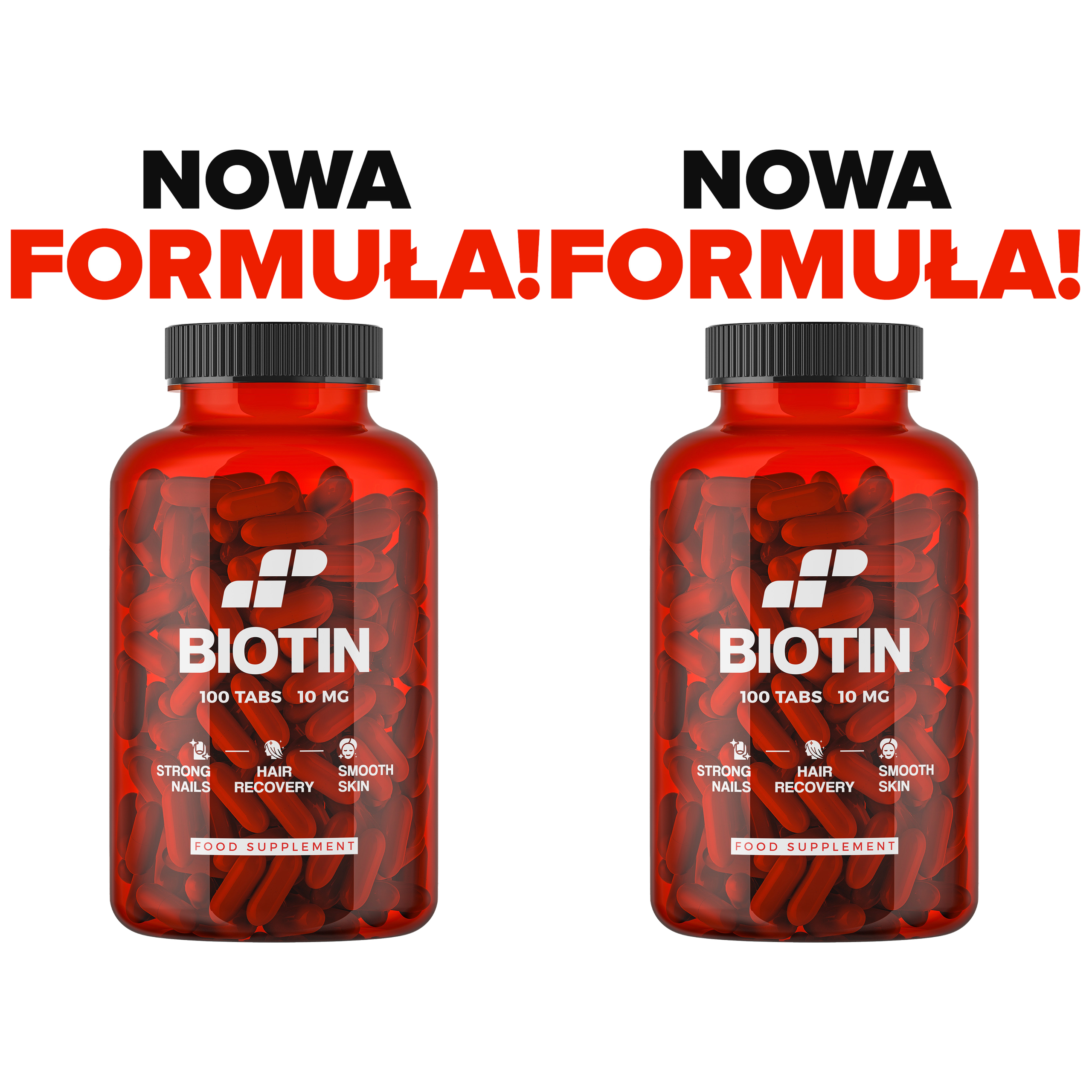 MP NUTRITION Biotin 10mg - 100tabs - 2x Biotyna